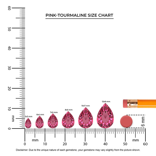 lab grown pink tourmaline pear solitaire necklaces in yellow gold 