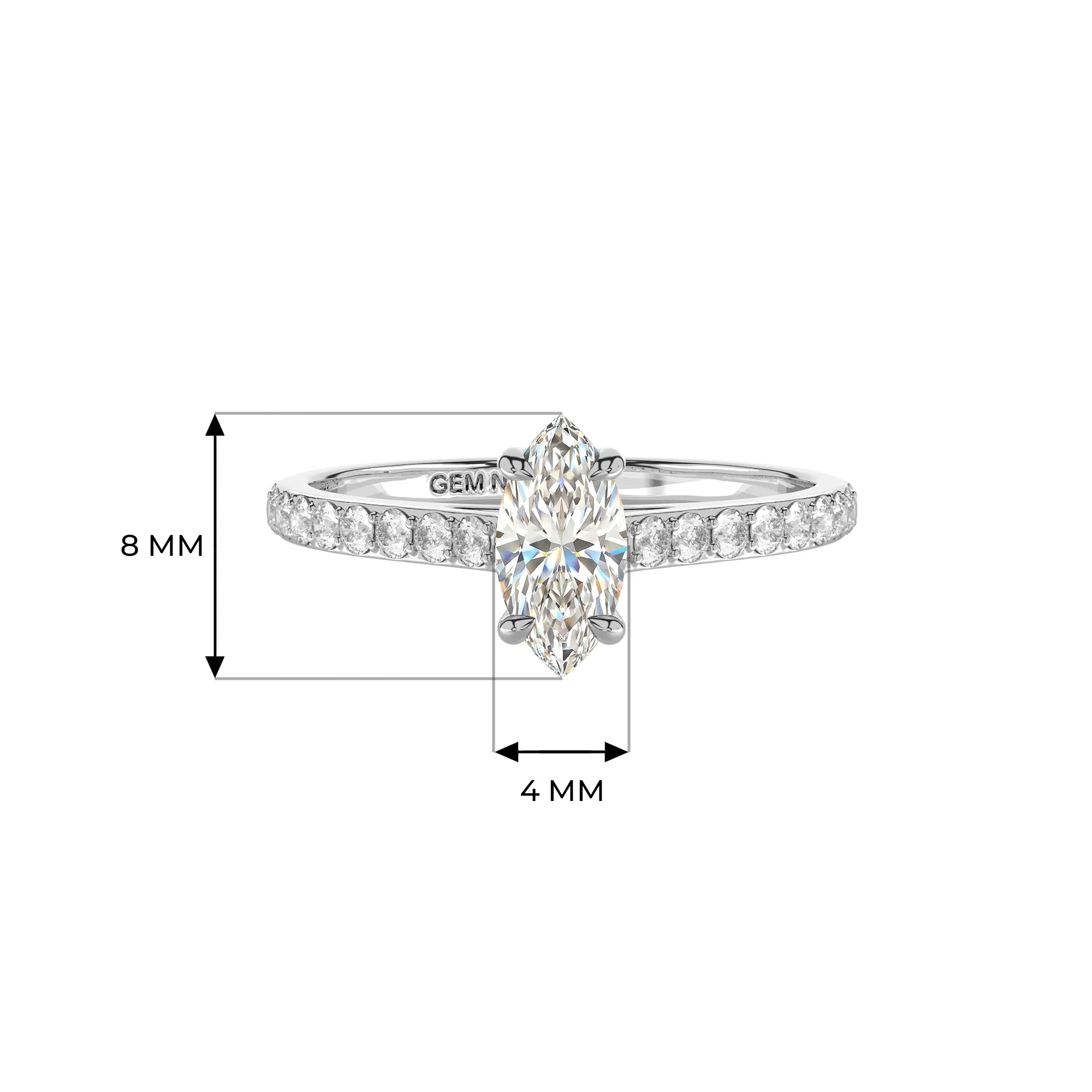 14K White Gold