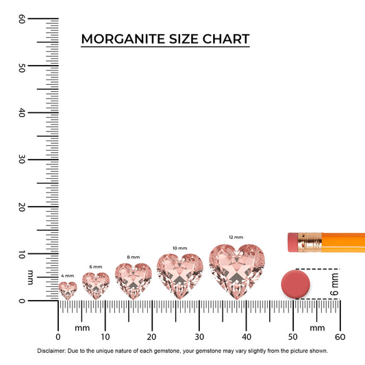 lab grown morganite heart solitaire necklaces in sterling silver 