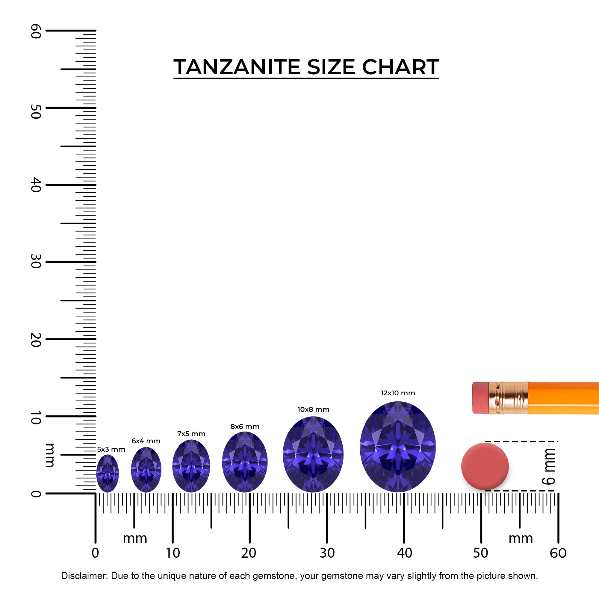 lab grown tanzanite oval solitaire necklaces in platinum 