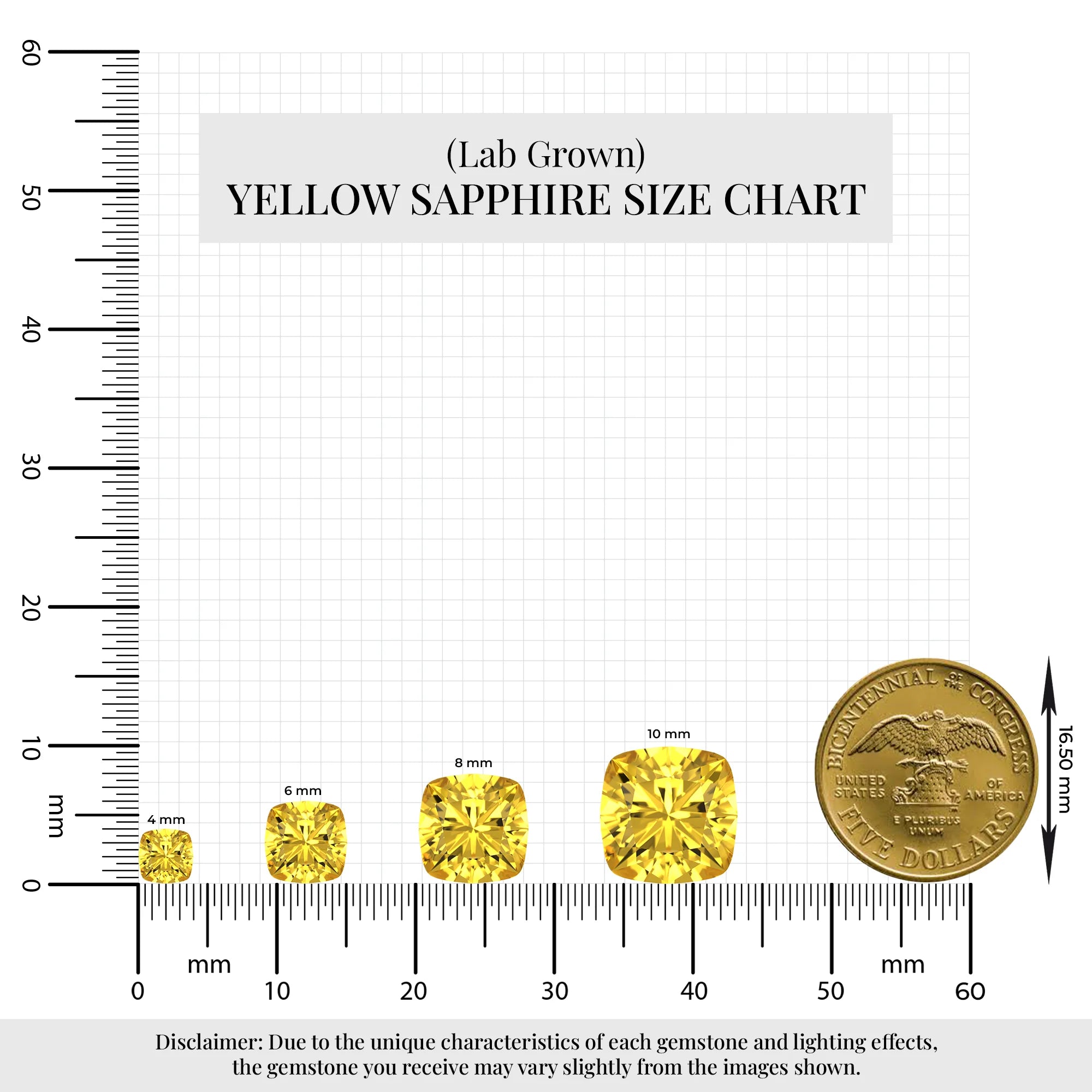 lab grown yellow-sapphire cushion solitaire rings in platinum 