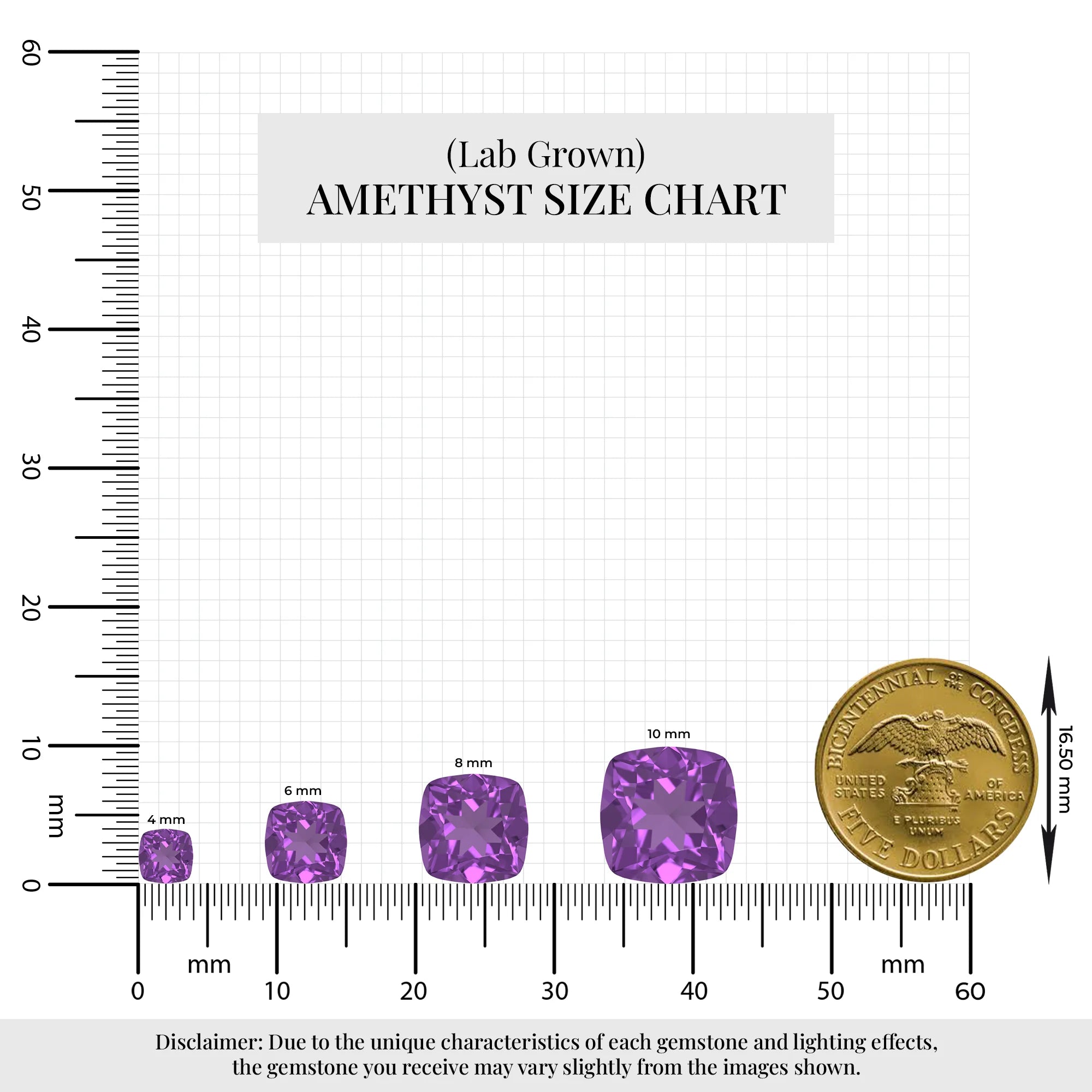 lab grown amethyst cushion solitaire rings in platinum 