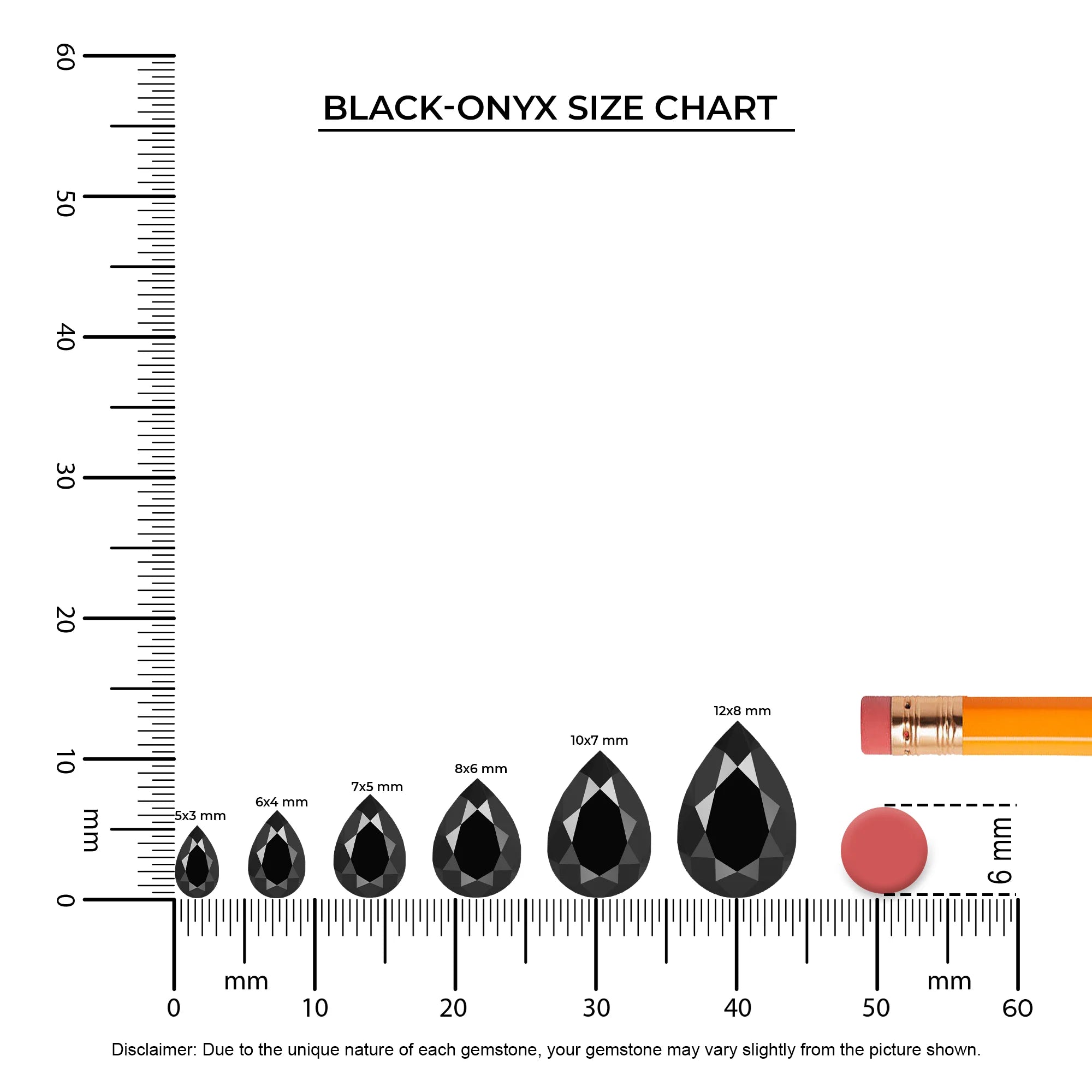 natural black onyx pear drop earrings in white gold 
