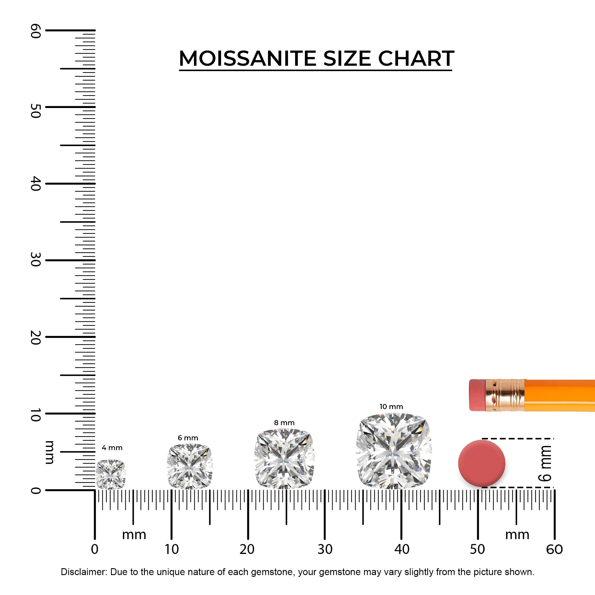 lab grown moissanite cushion solitaire necklaces in rose gold 