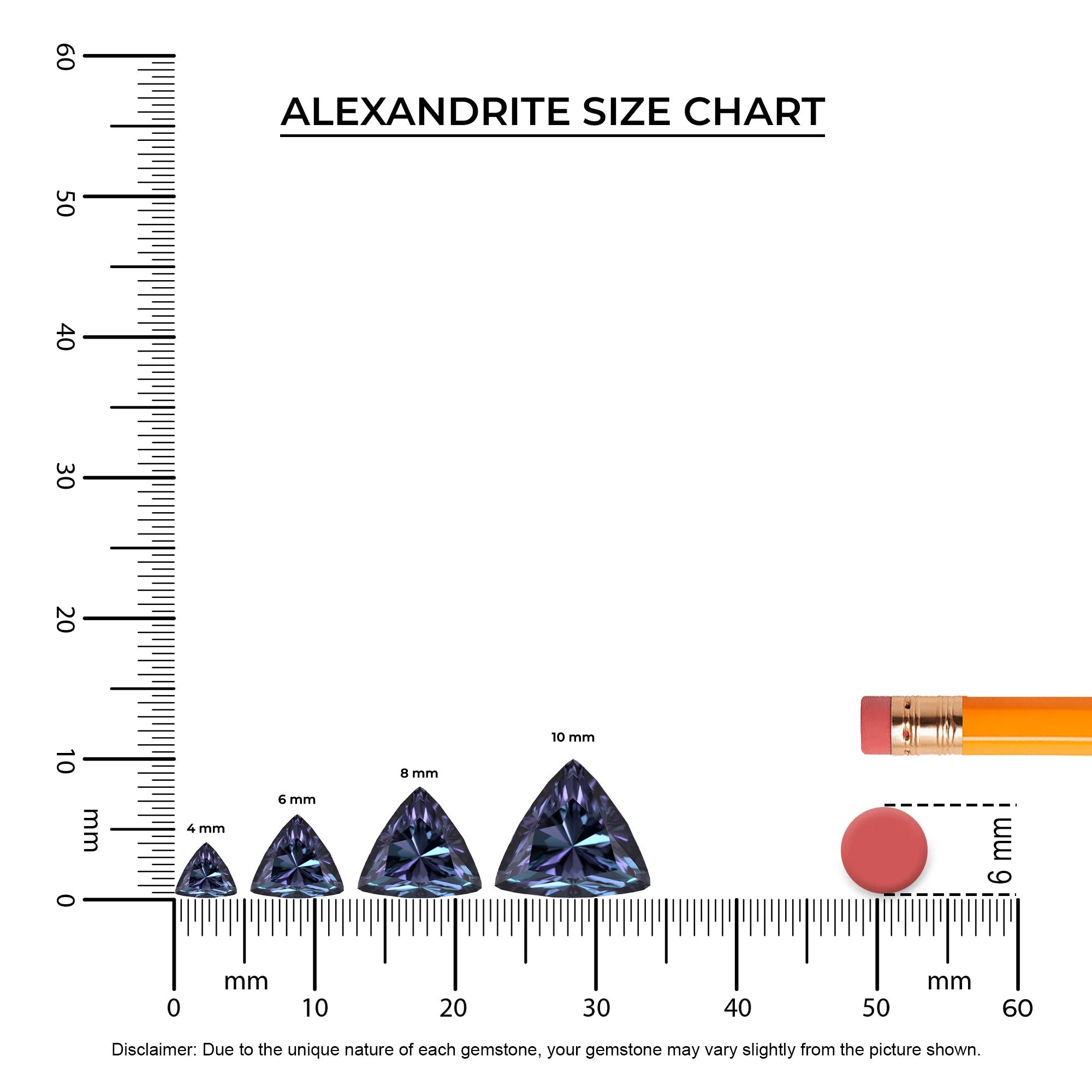 lab grown alexandrite trillion solitaire v-bale necklaces in sterling silver 