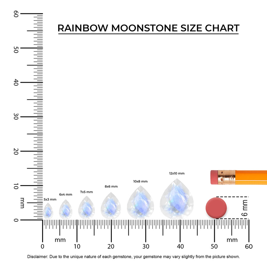 natural rainbow-moonstone pear solitaire necklaces in white gold 