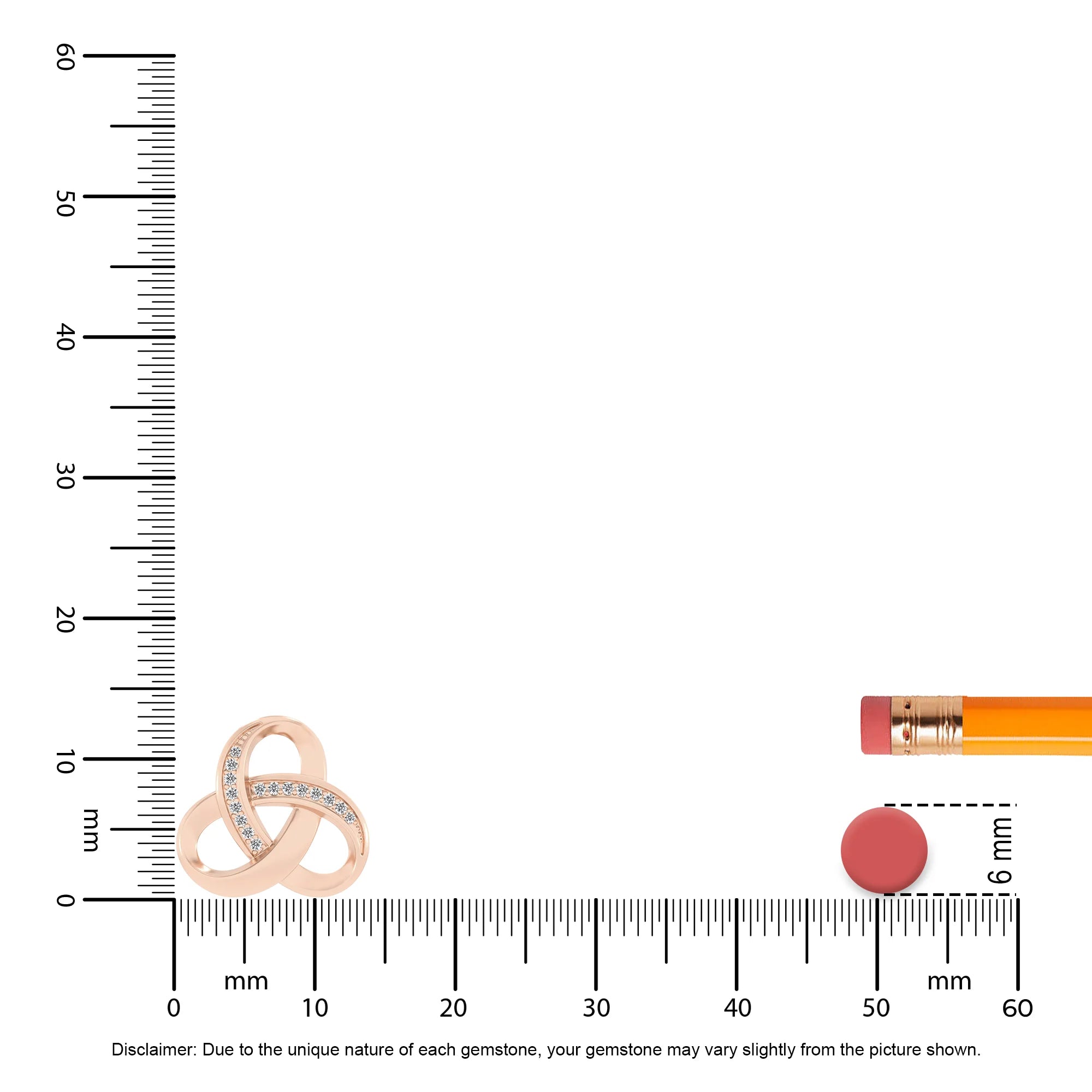 lab grown diamond round infinity necklaces in rose gold 