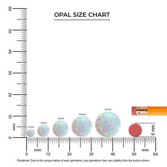lab grown opal round solitaire necklaces in white gold 