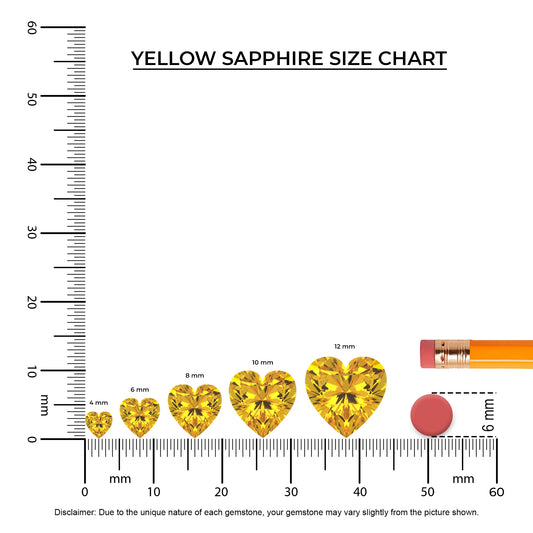 lab grown yellow sapphire heart solitaire necklaces in platinum 