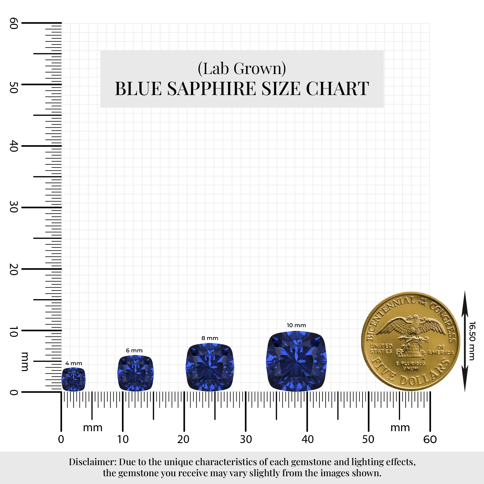 lab grown blue-sapphire cushion solitaire rings in platinum 