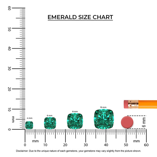 lab grown emerald cushion solitaire necklaces in sterling silver 