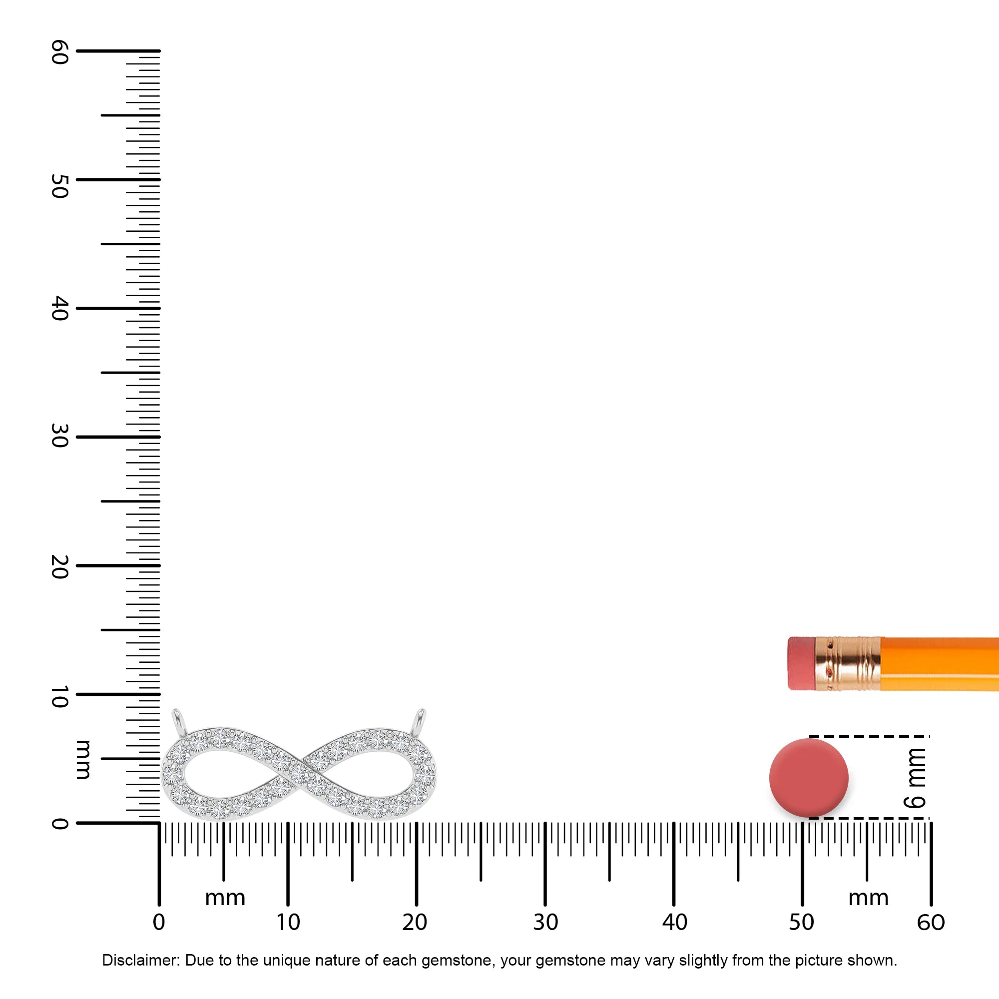 lab grown diamond round infinity v-bale necklaces in sterling silver 