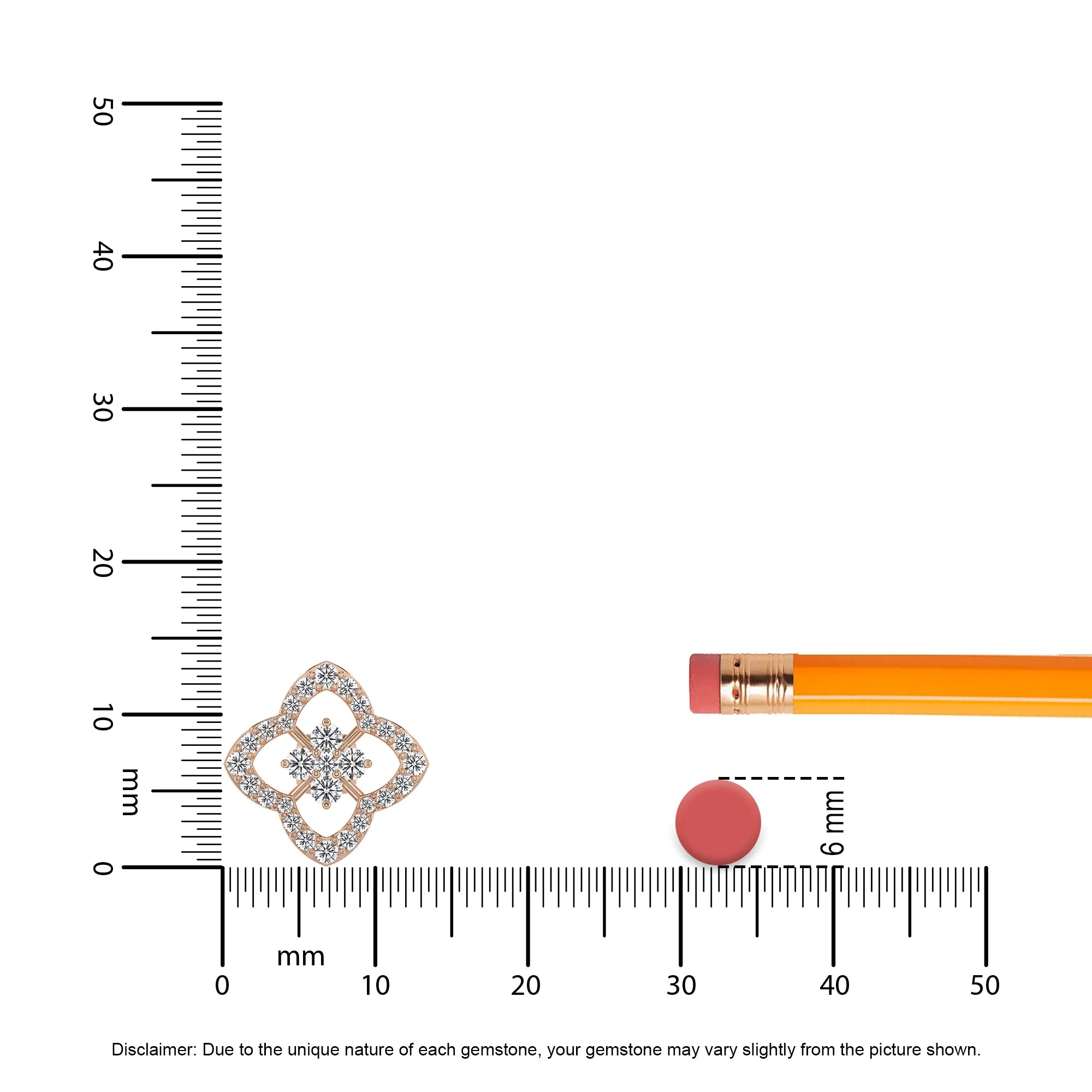 lab grown diamond round stud earrings in rose gold 