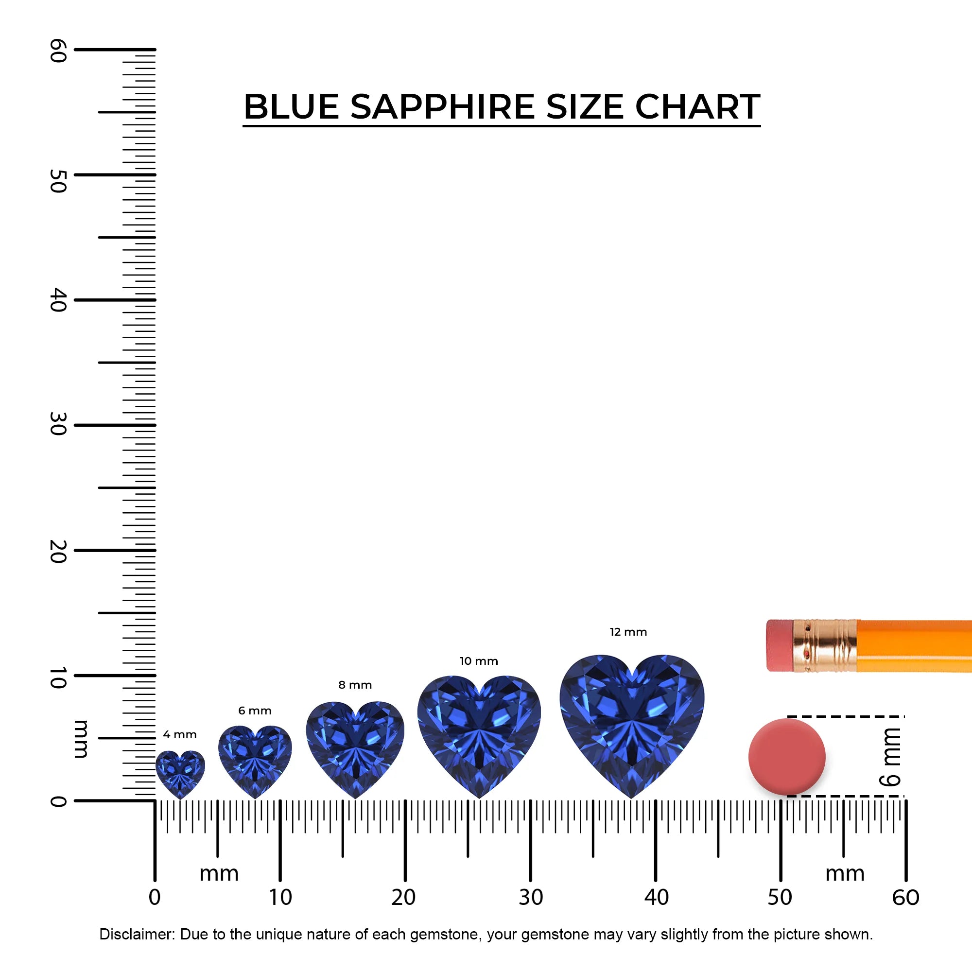 lab grown blue sapphire heart drop earrings in white gold 