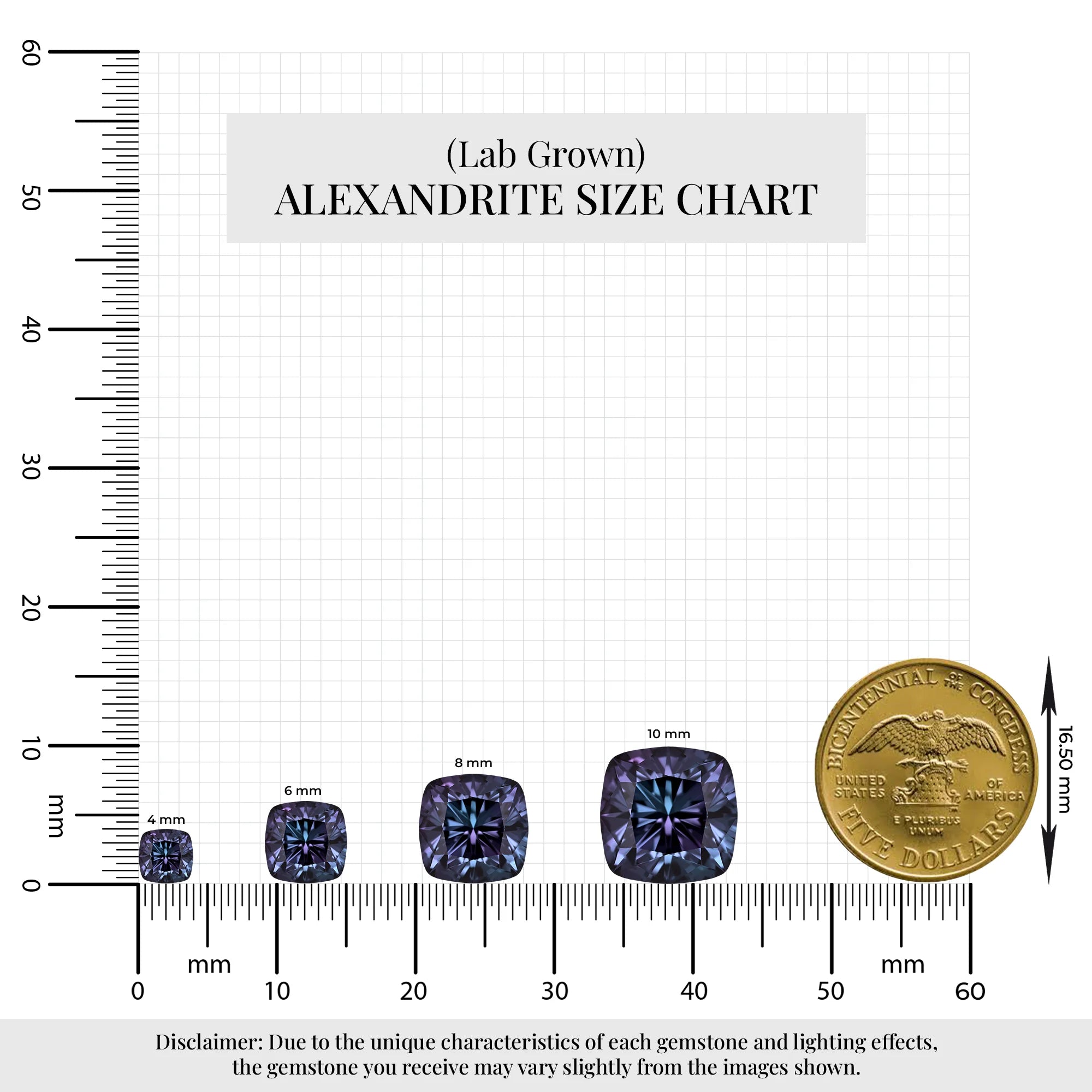 lab grown alexandrite cushion solitaire rings in platinum 
