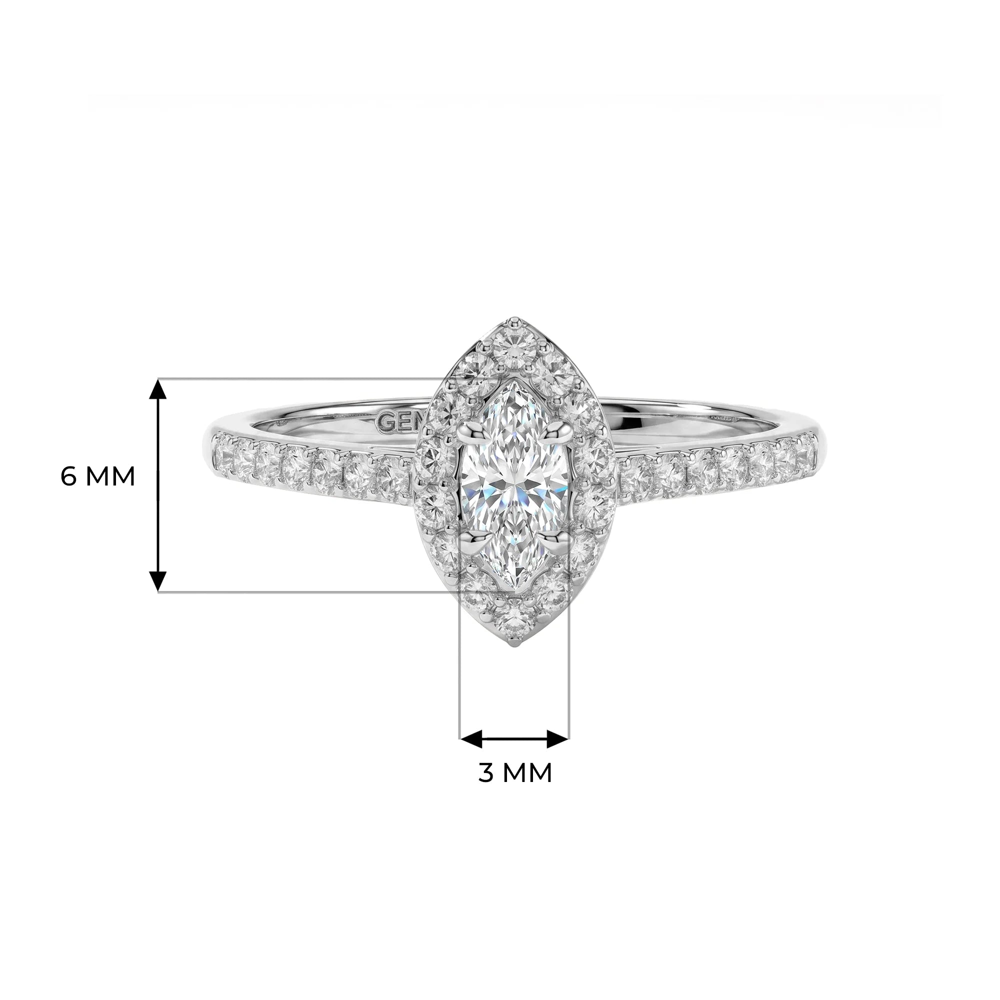 14K White Gold
