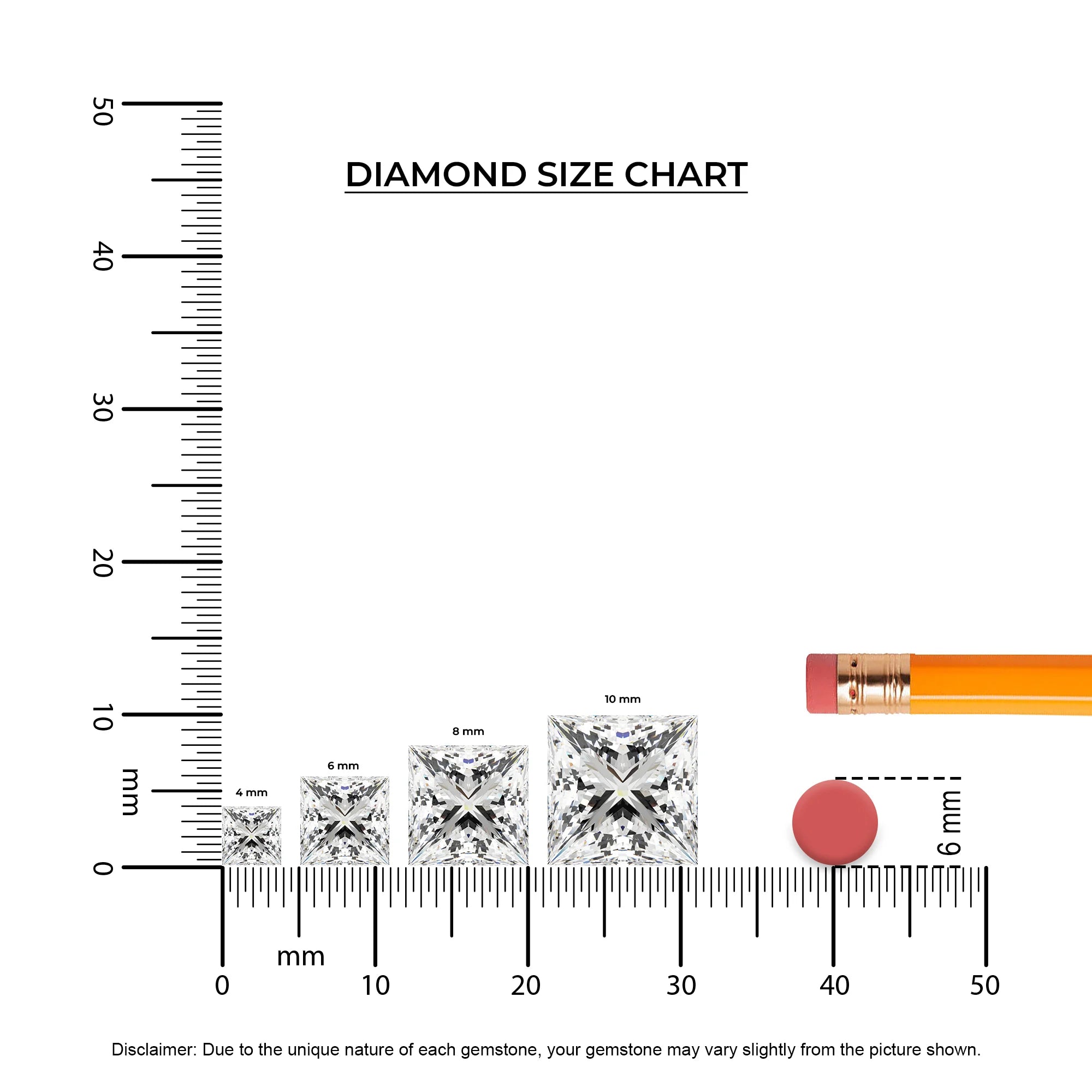 lab grown moissanite princess solitaire rings in platinum 