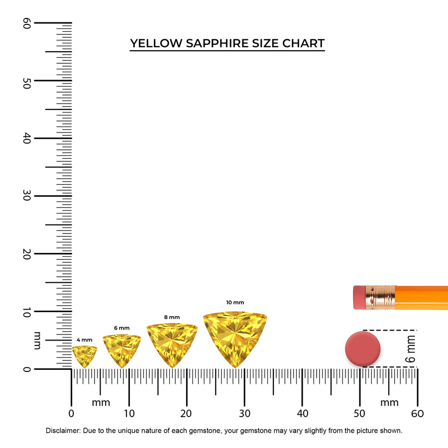 lab grown yellow-sapphire trillion solitaire necklaces in yellow gold 