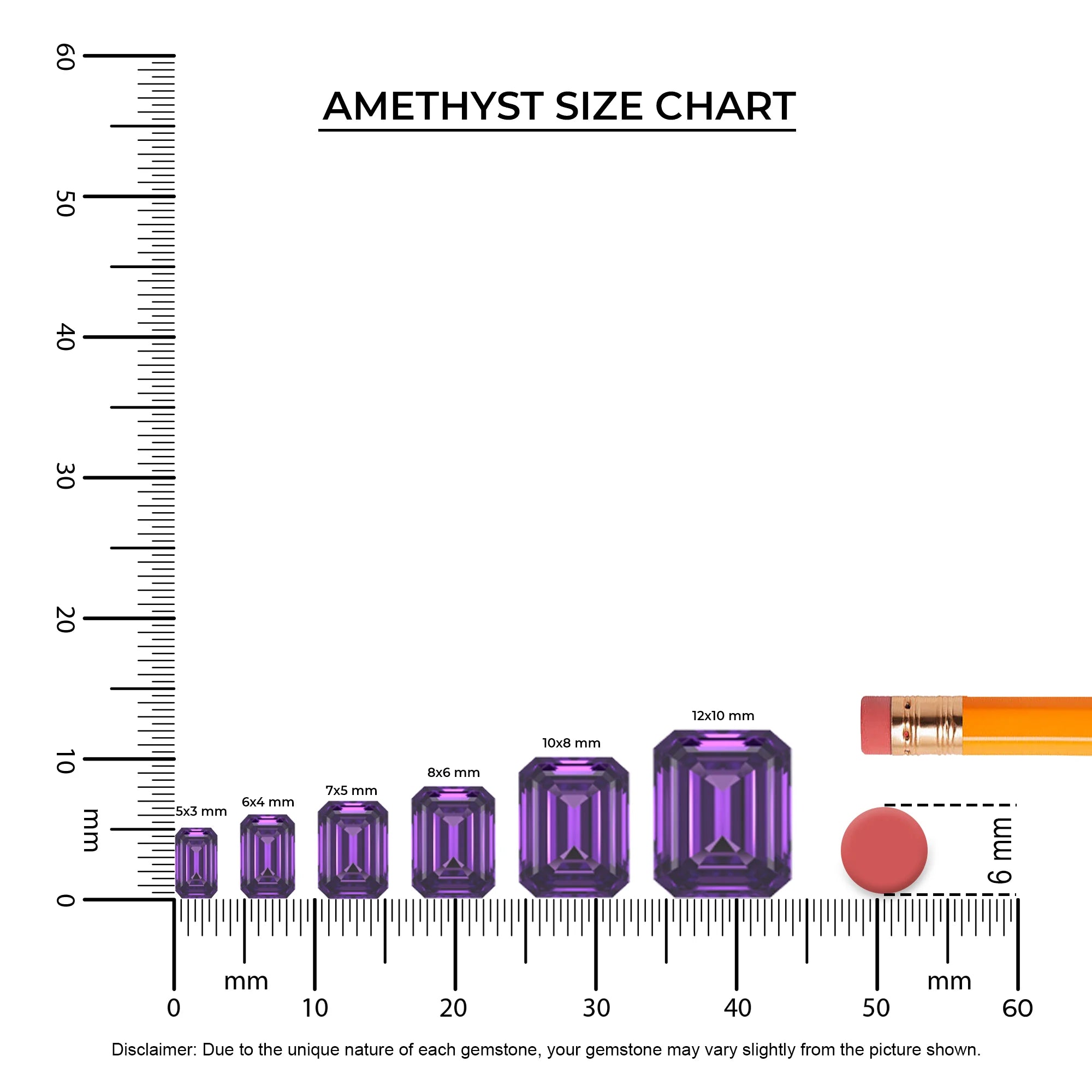 lab grown amethyst emerald cut solitaire necklaces in sterling silver 