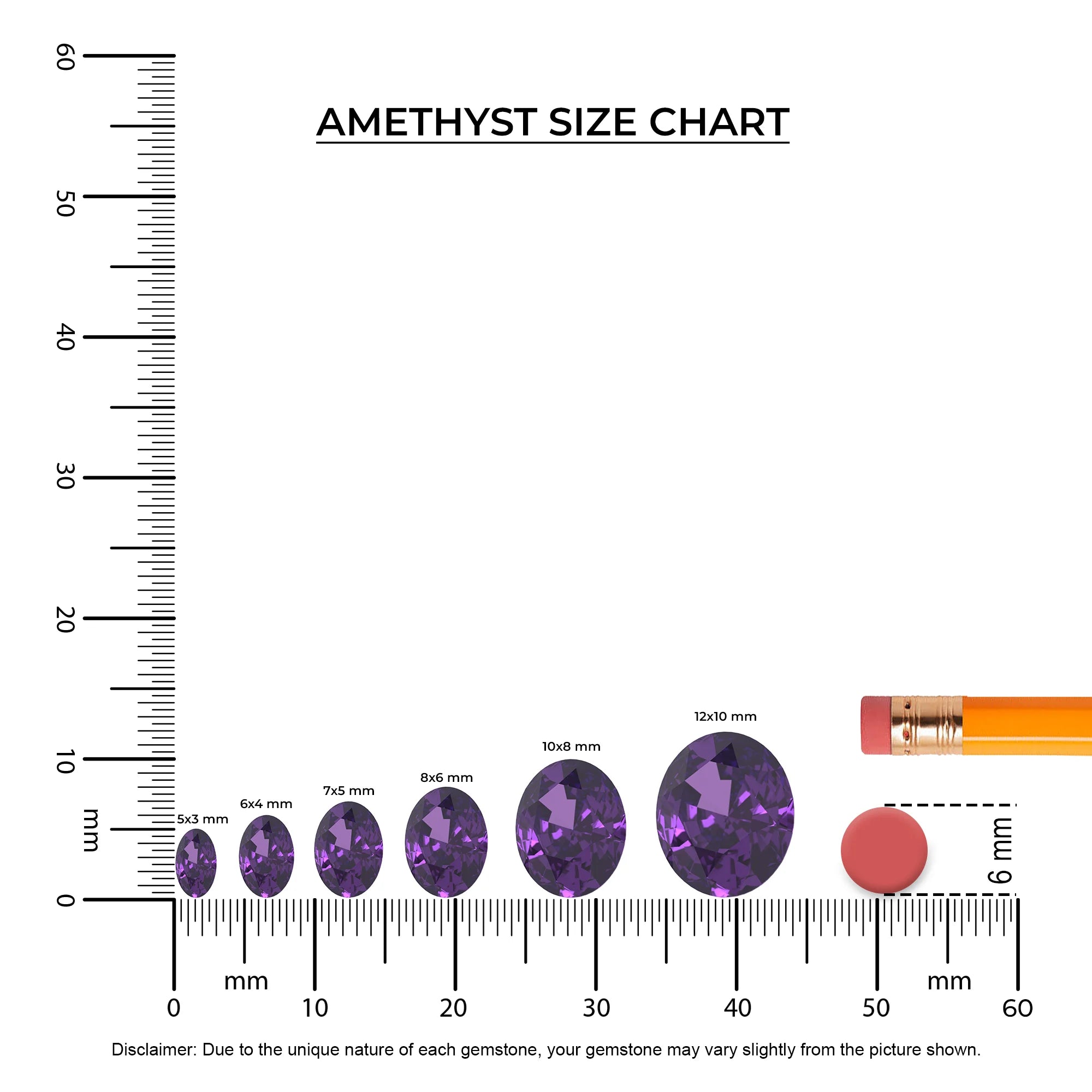 lab grown amethyst oval solitaire necklaces in platinum 