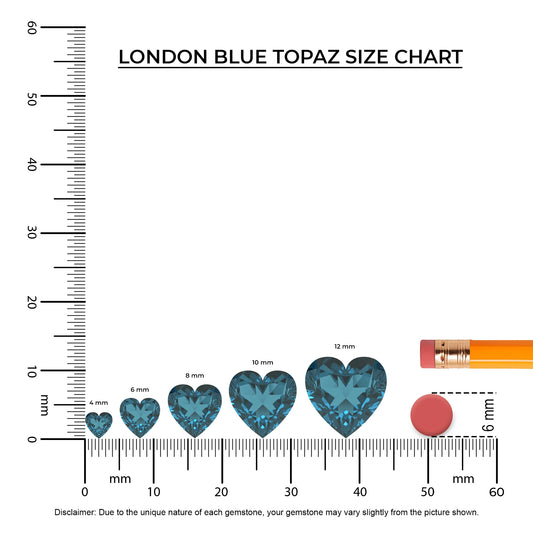 natural london blue topaz heart solitaire necklaces in platinum 