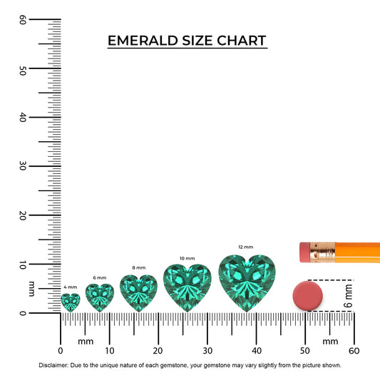 lab grown emerald heart solitaire necklaces in sterling silver 