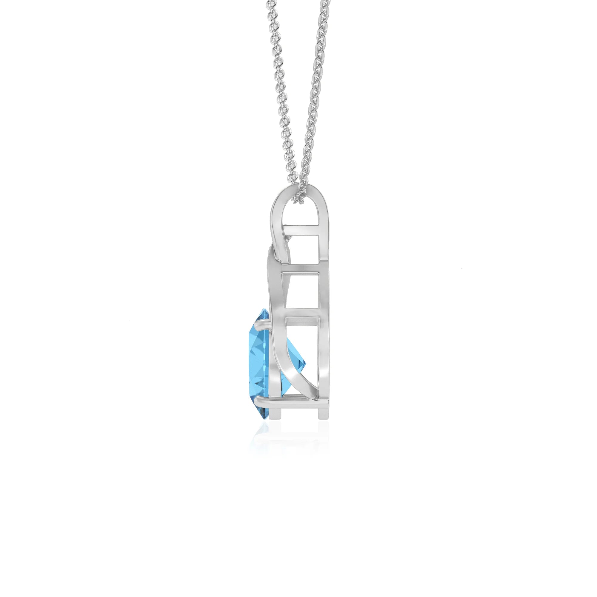 natural swiss-blue-topaz oval solitaire necklaces in white gold 