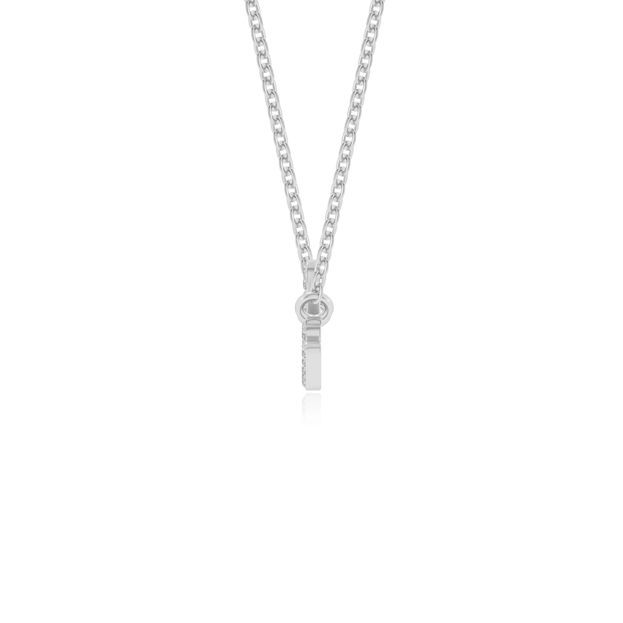 lab grown moissanite round infinity necklaces in sterling silver 