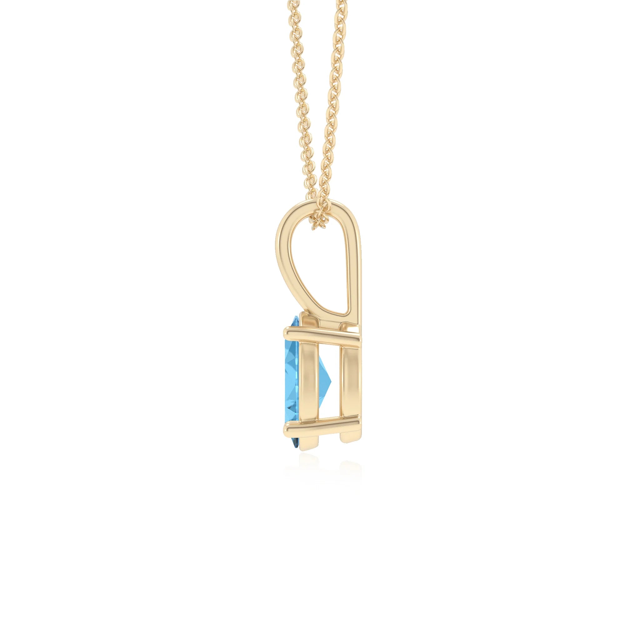natural swiss-blue-topaz oval solitaire necklaces in yellow gold 