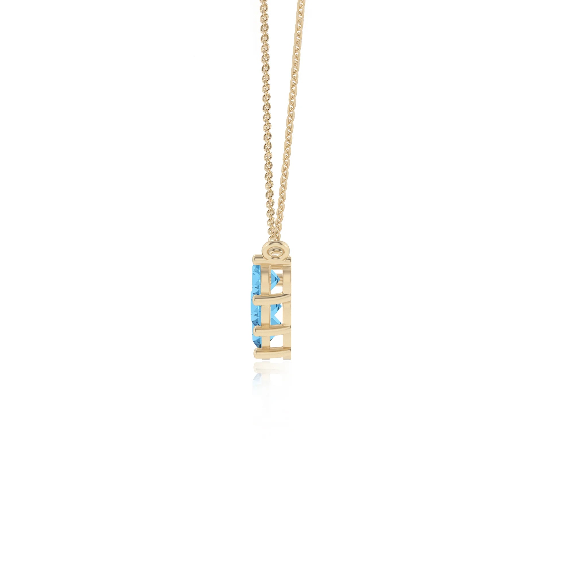 natural swiss-blue-topaz round bar necklaces in yellow gold 