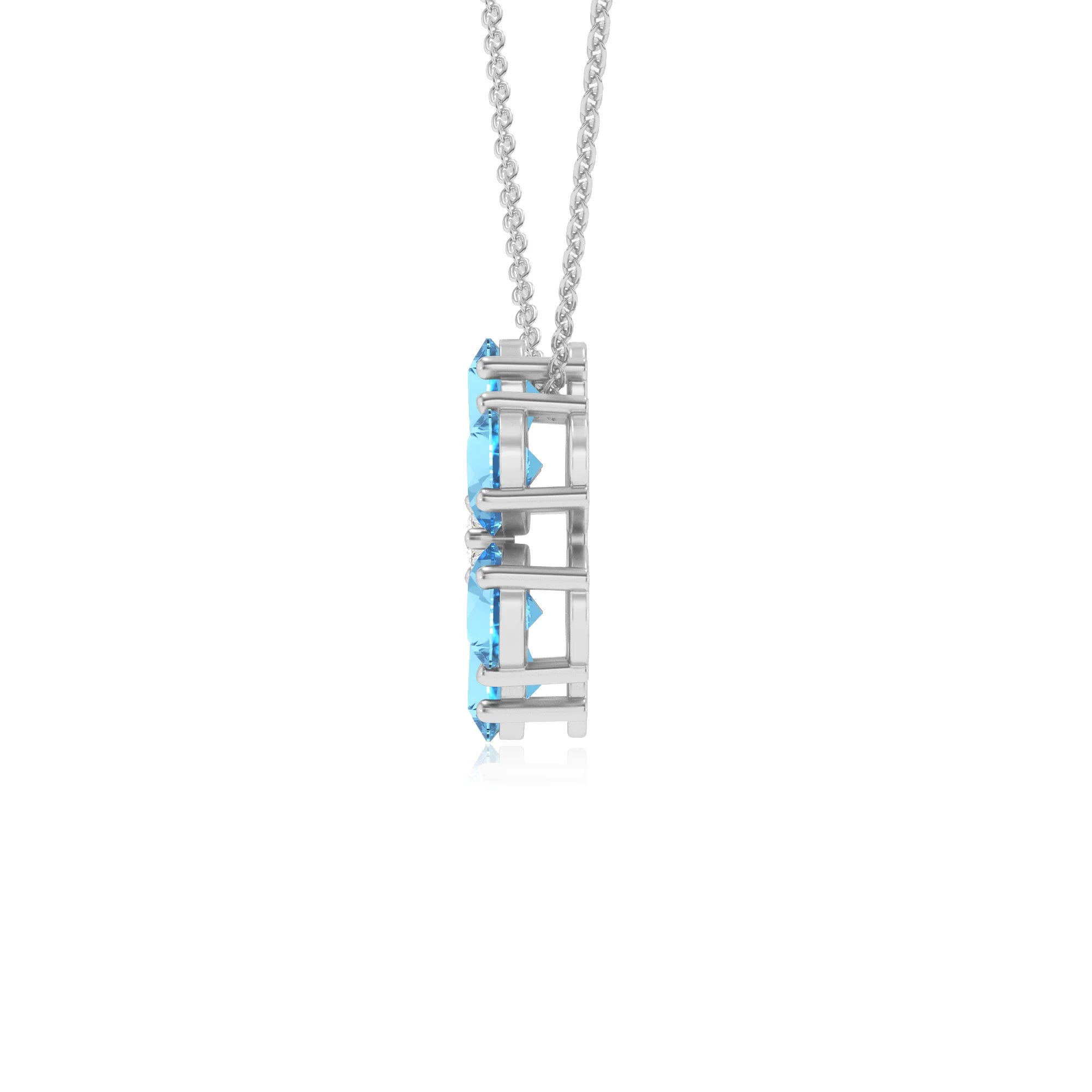 natural swiss-blue-topaz pear solitaire necklaces in white gold 