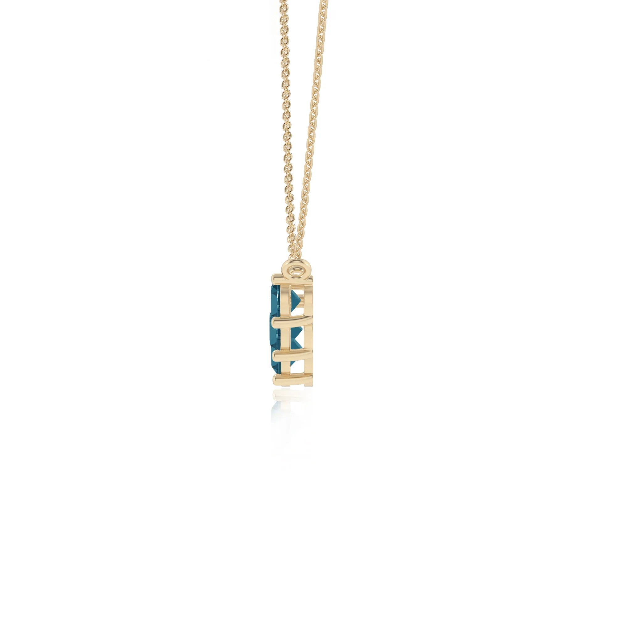 natural london-blue-topaz round bar necklaces in yellow gold 