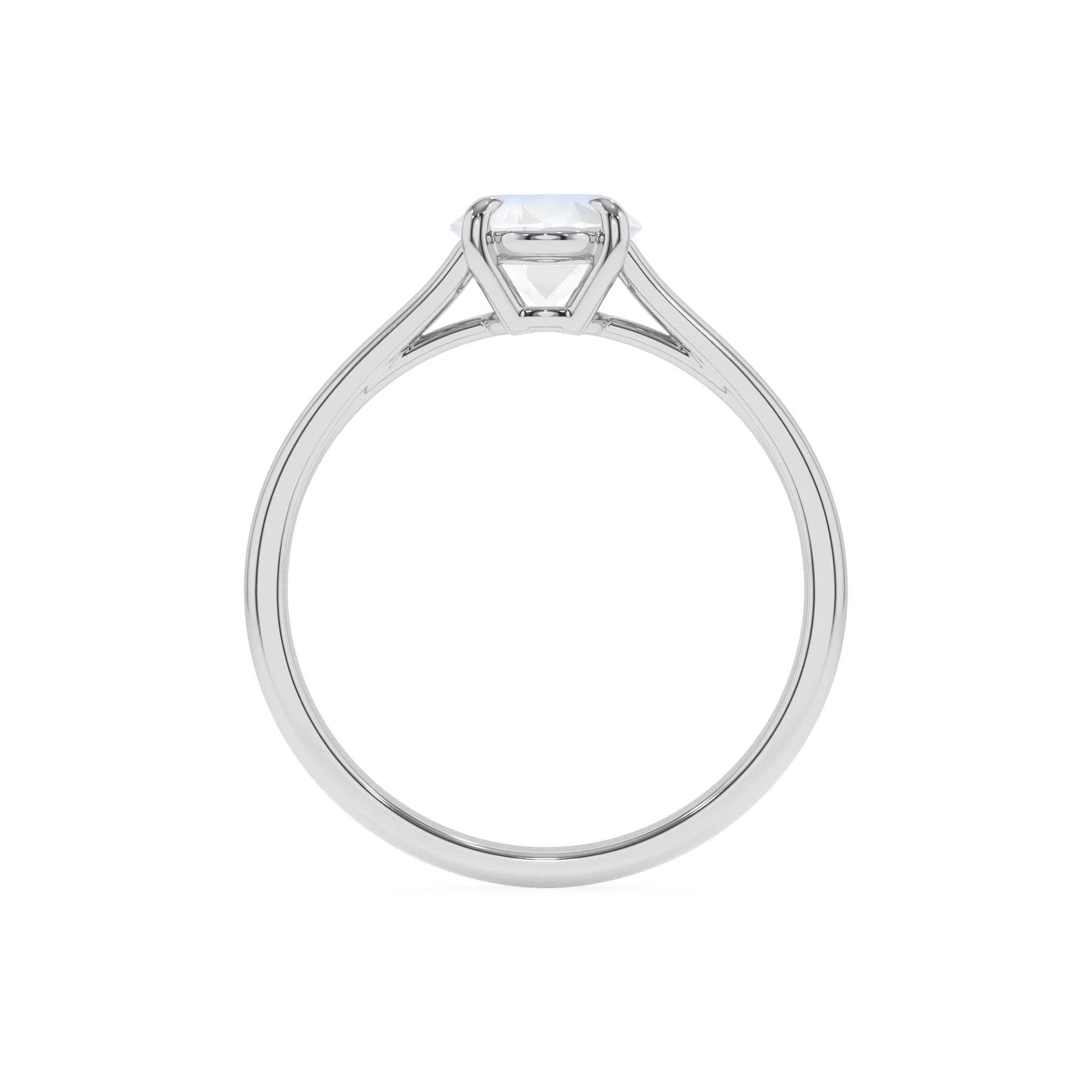 natural rainbow-moonstone oval solitaire rings in white gold 