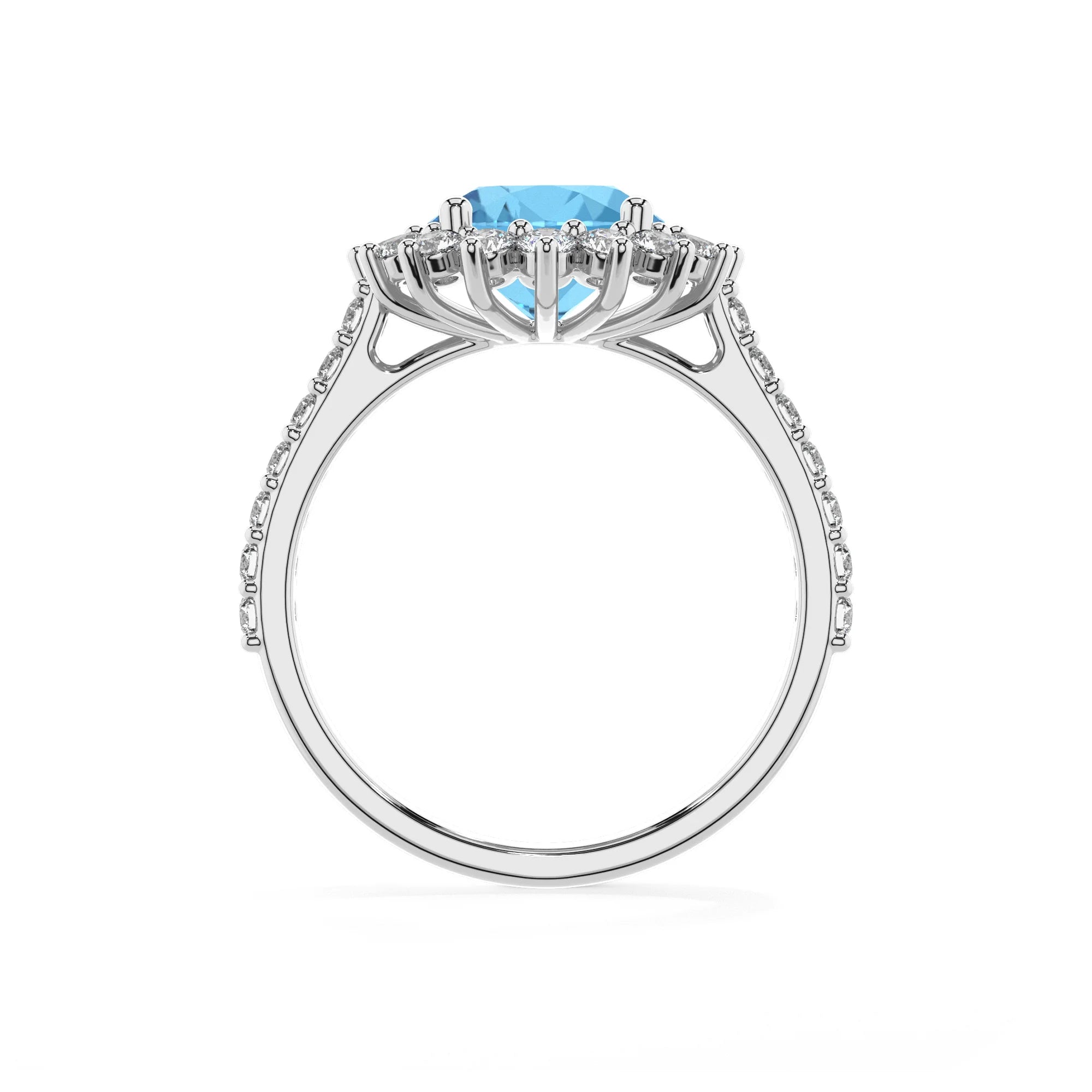 natural swiss-blue-topaz round solitaire rings in platinum 