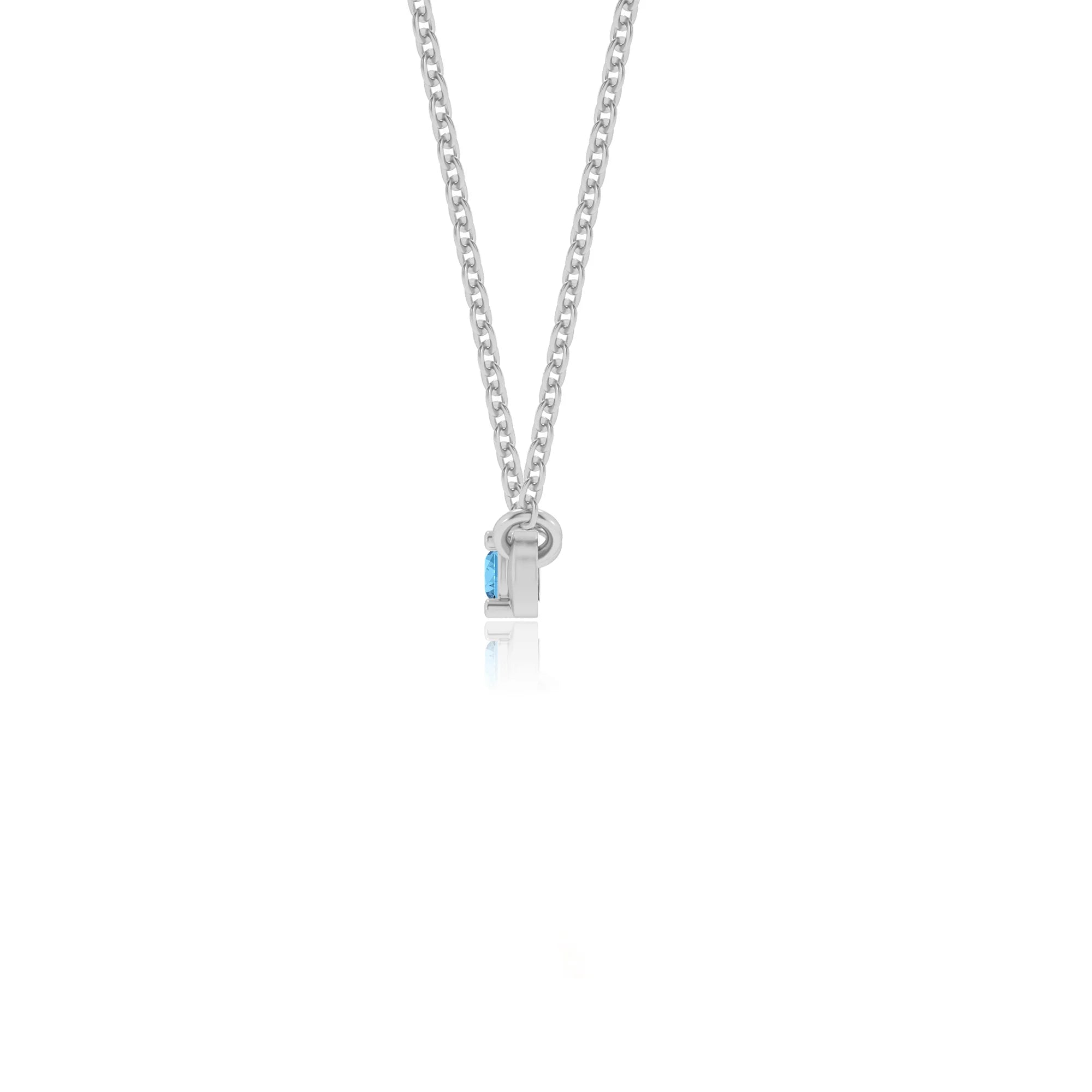natural swiss-blue-topaz round bar v-bale necklaces in platinum 