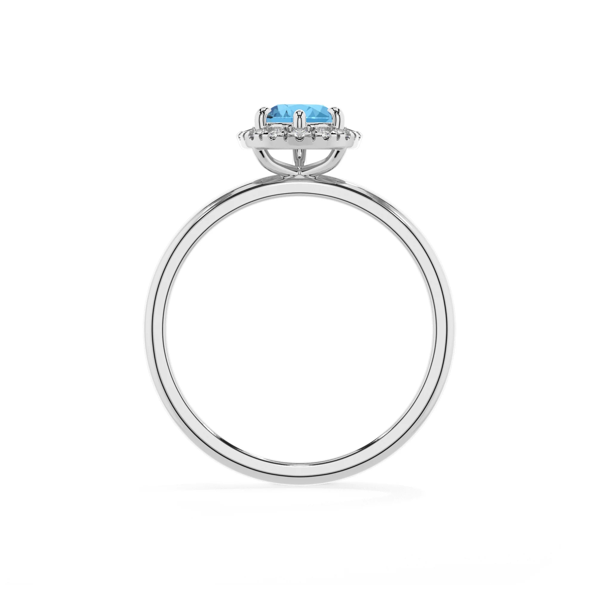 natural swiss-blue-topaz pear solitaire rings in sterling silver 