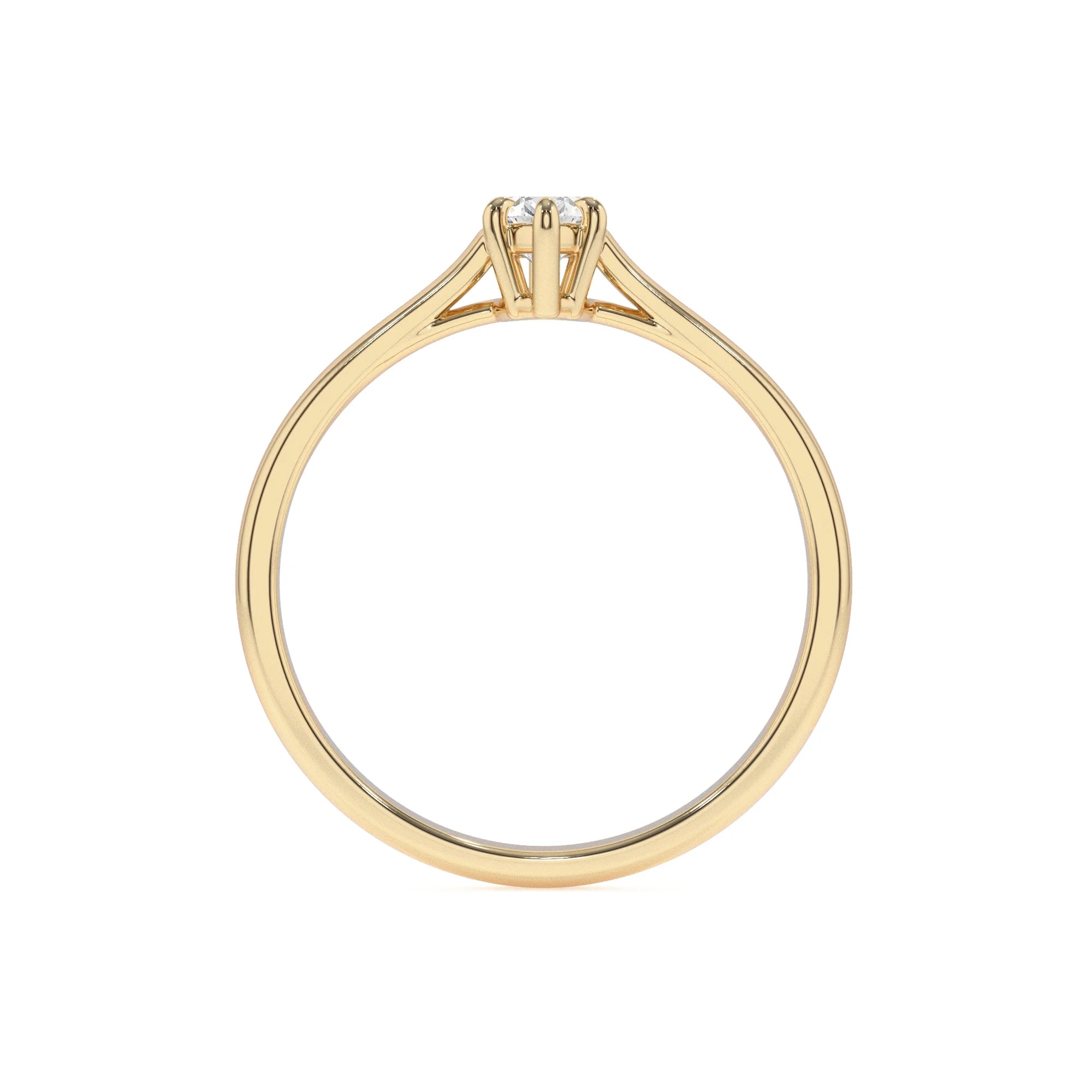 lab grown moissanite marquise solitaire rings in yellow gold 