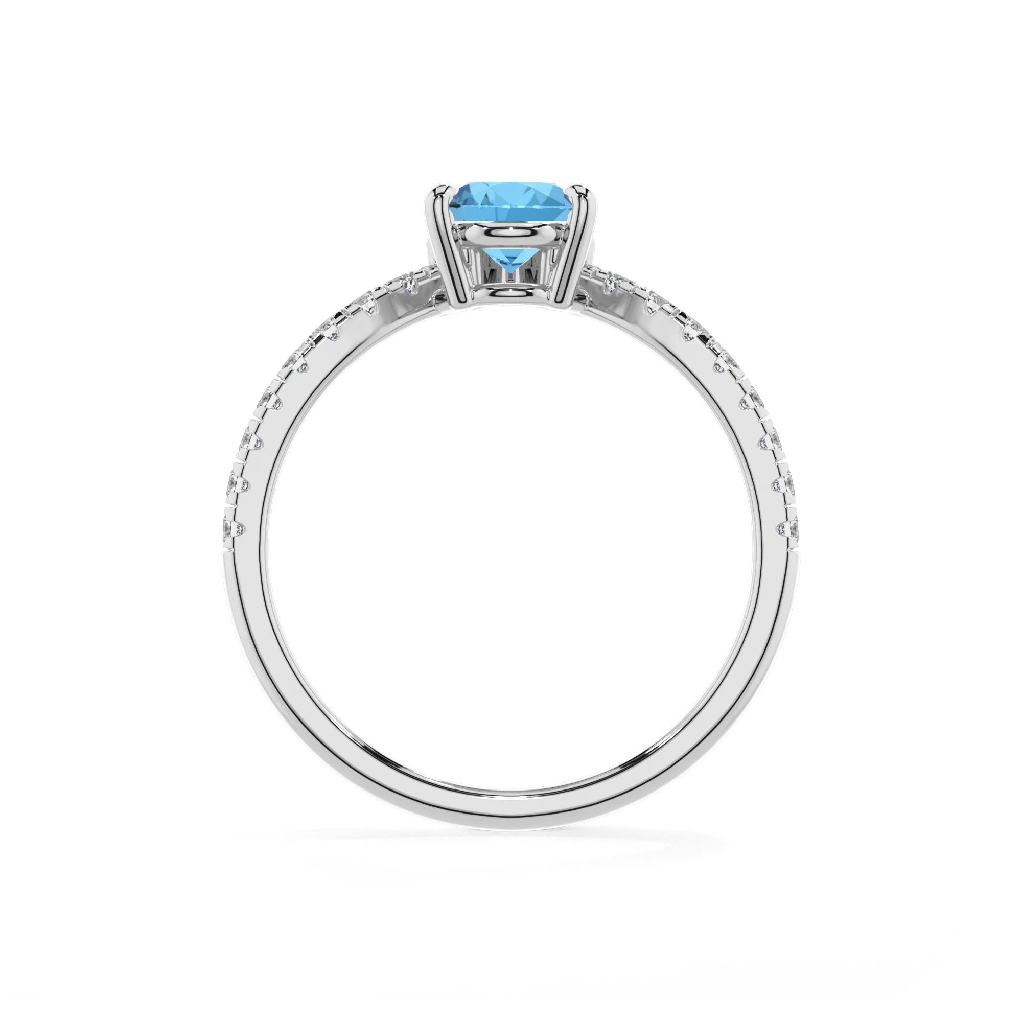 natural swiss-blue-topaz pear solitaire rings in platinum 