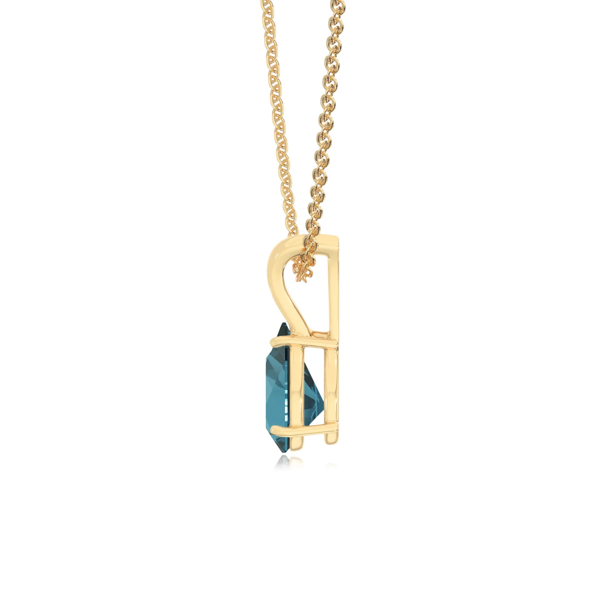 natural london-blue-topaz pear solitaire v-bale necklaces in yellow gold 