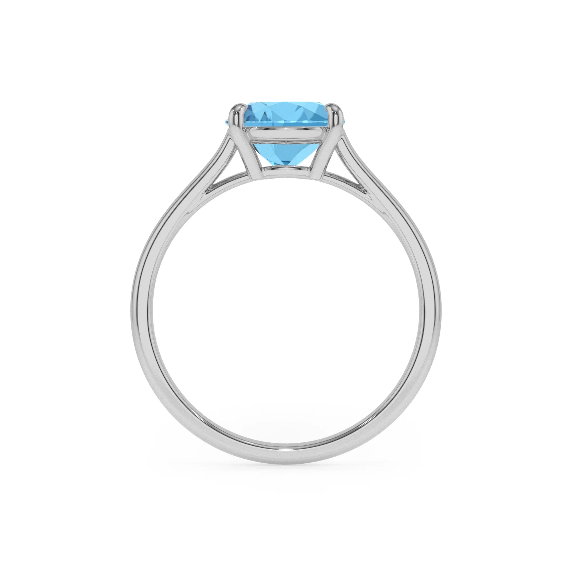 natural swiss-blue-topaz pear solitaire rings in platinum 