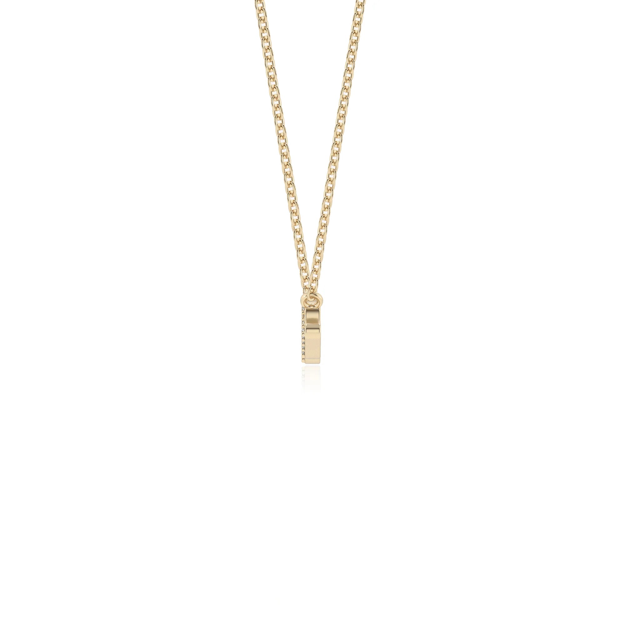 lab grown diamond round infinity necklaces in yellow gold 
