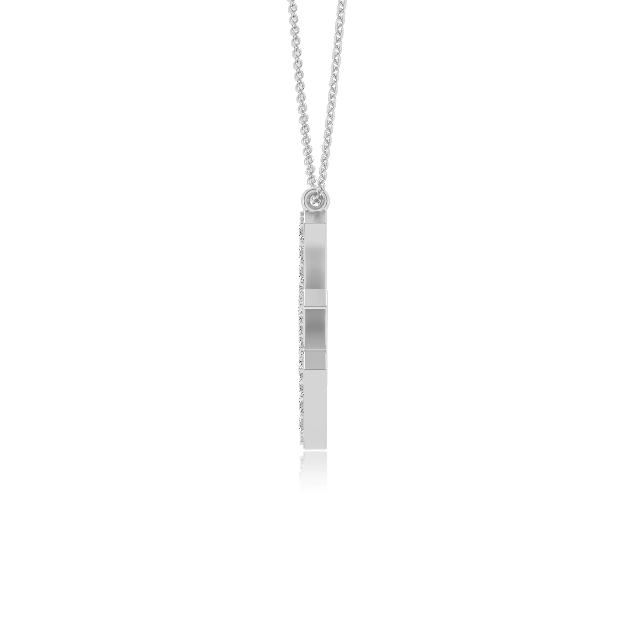 lab grown diamond round necklaces in platinum 