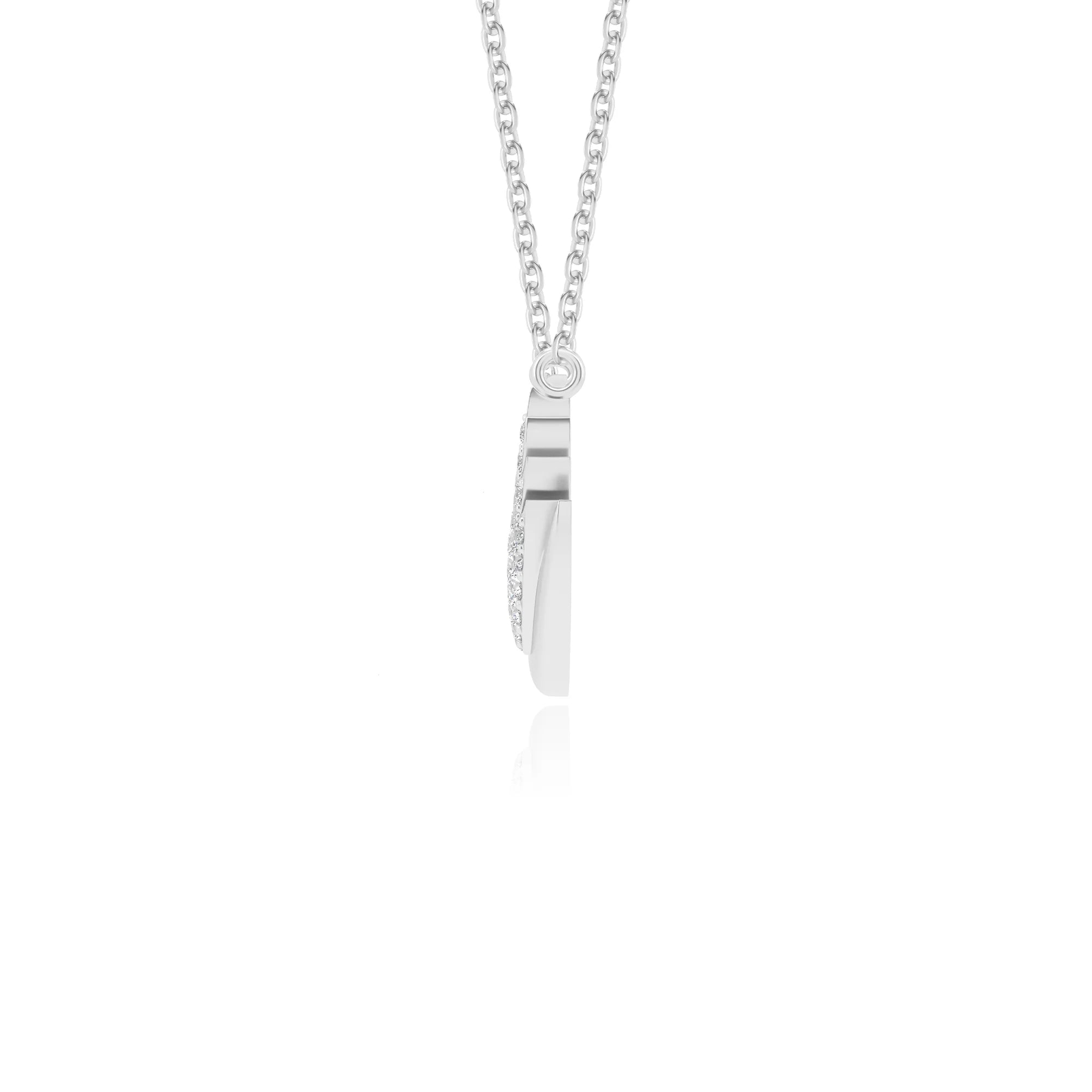 lab grown moissanite round pendant necklaces in sterling silver 