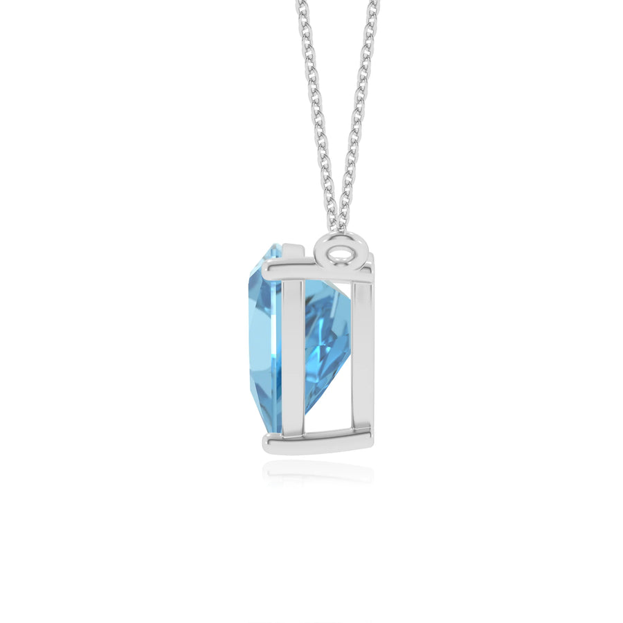 natural swiss-blue-topaz trillion solitaire necklaces in sterling silver 