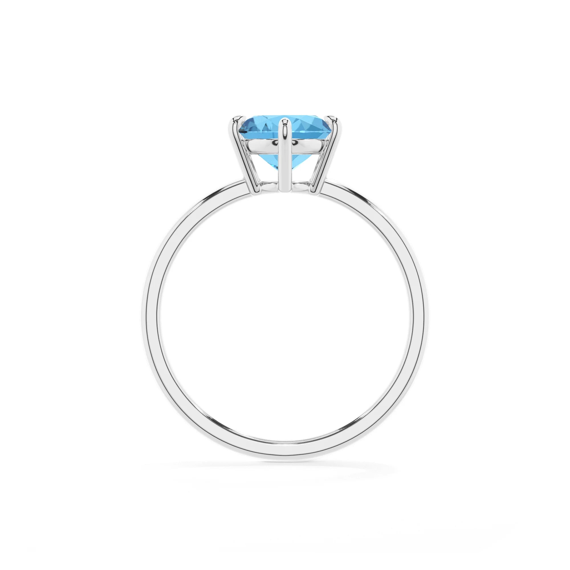 natural swiss-blue-topaz oval solitaire rings in sterling silver 