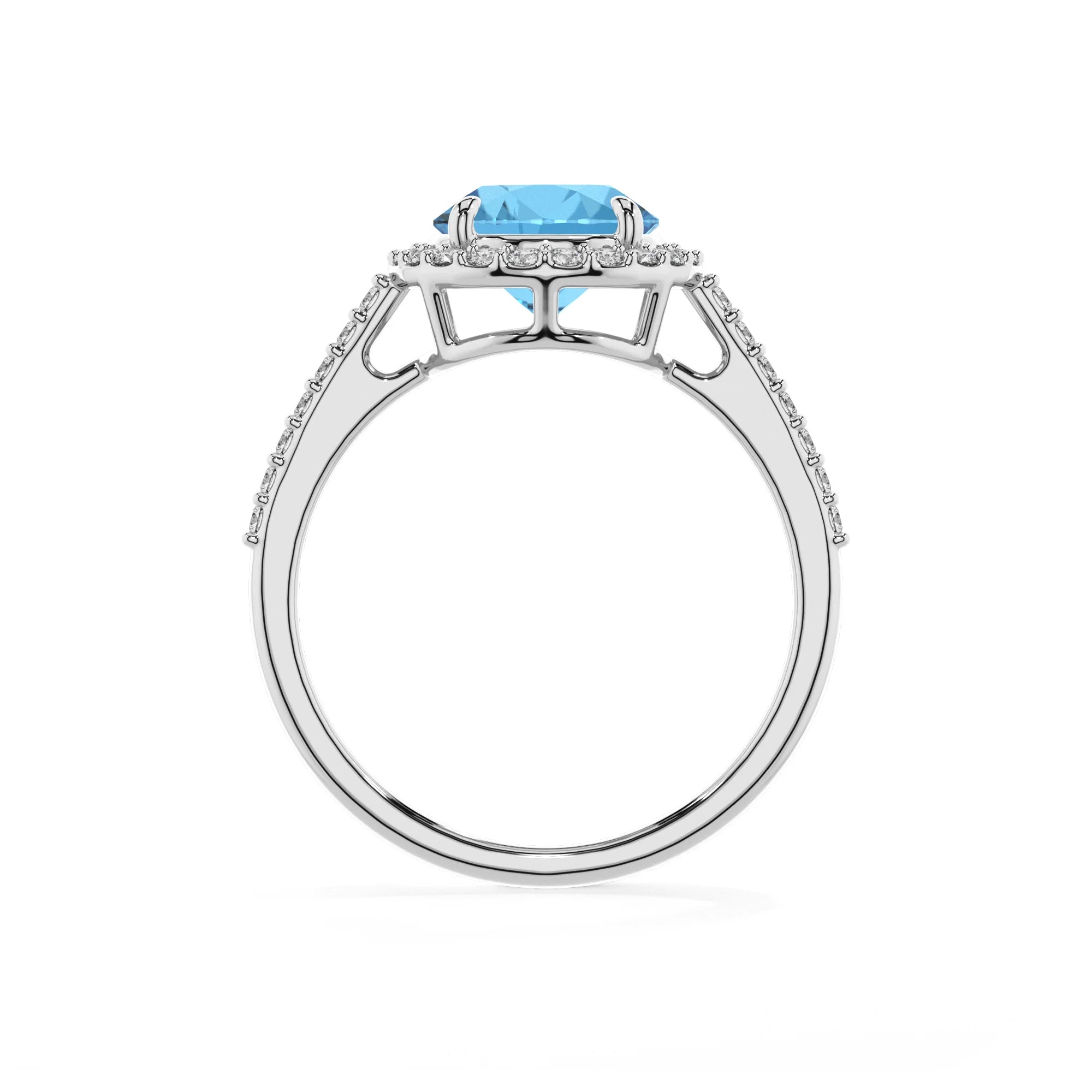 natural swiss-blue-topaz round solitaire rings in sterling silver 