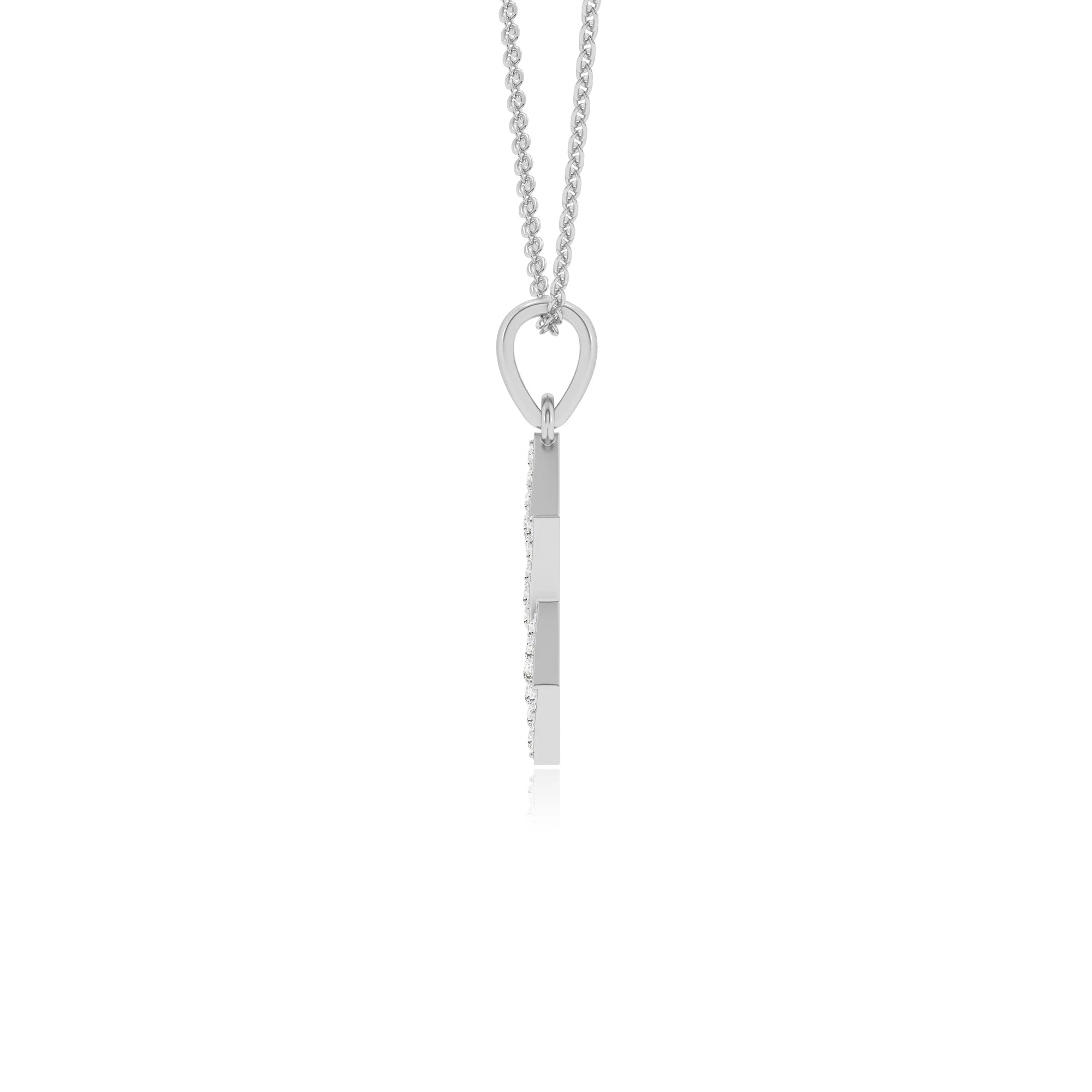 lab grown moissanite round necklaces in sterling silver 