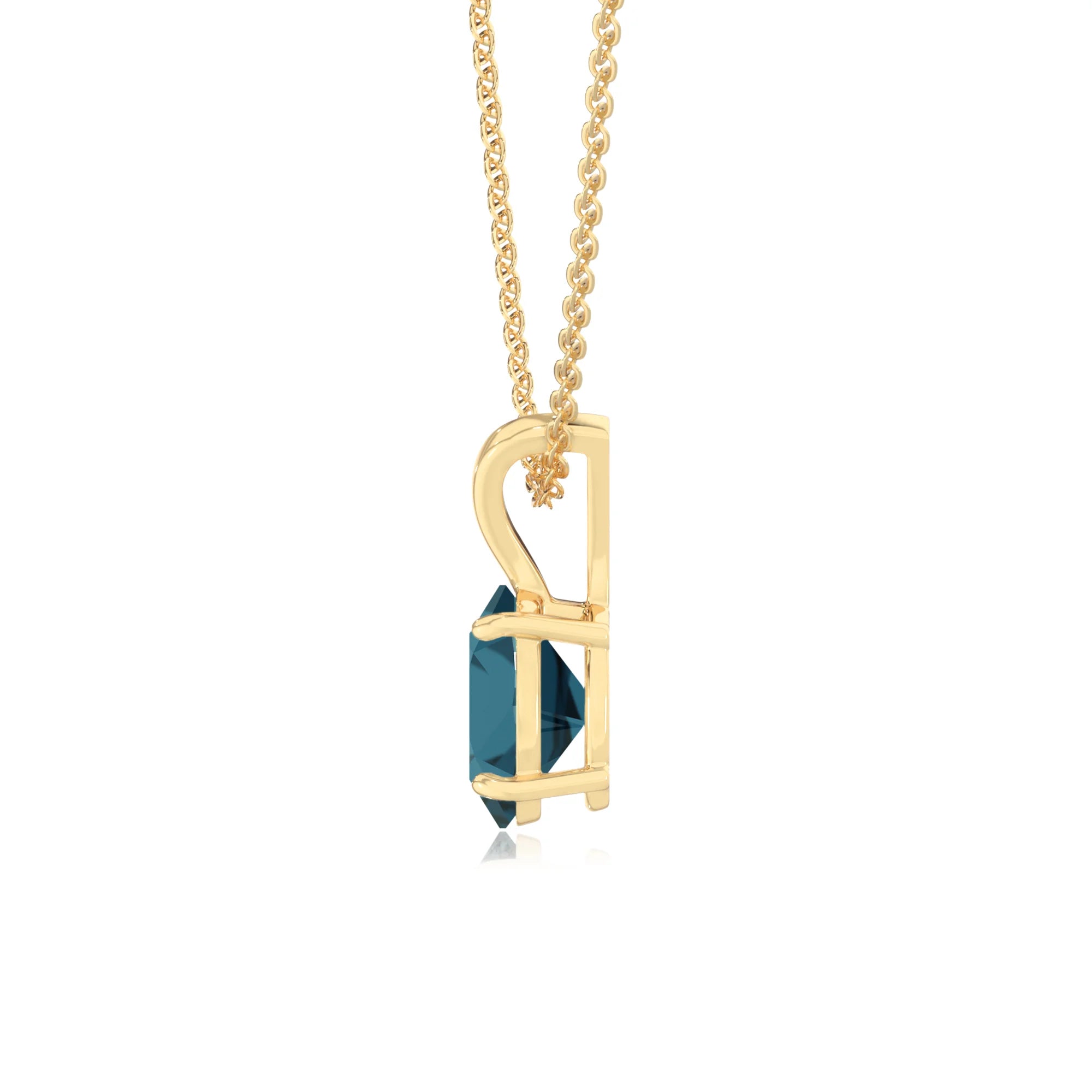 natural london-blue-topaz oval solitaire v-bale necklaces in yellow gold 