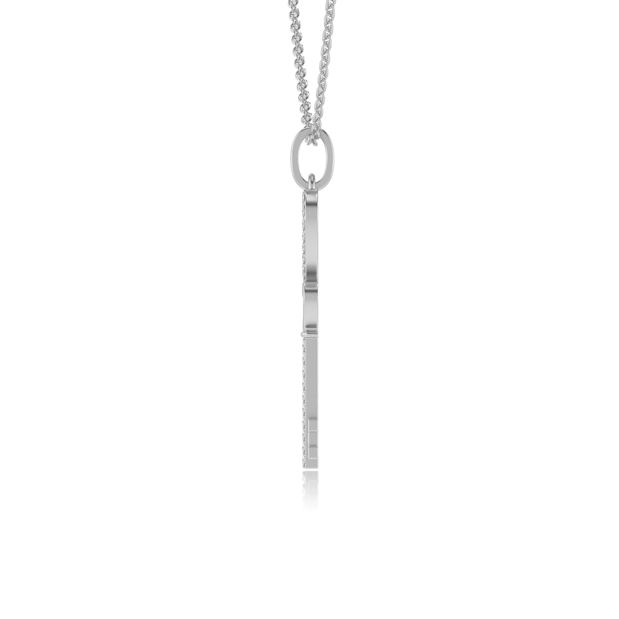 lab grown diamond round drop necklaces in platinum 