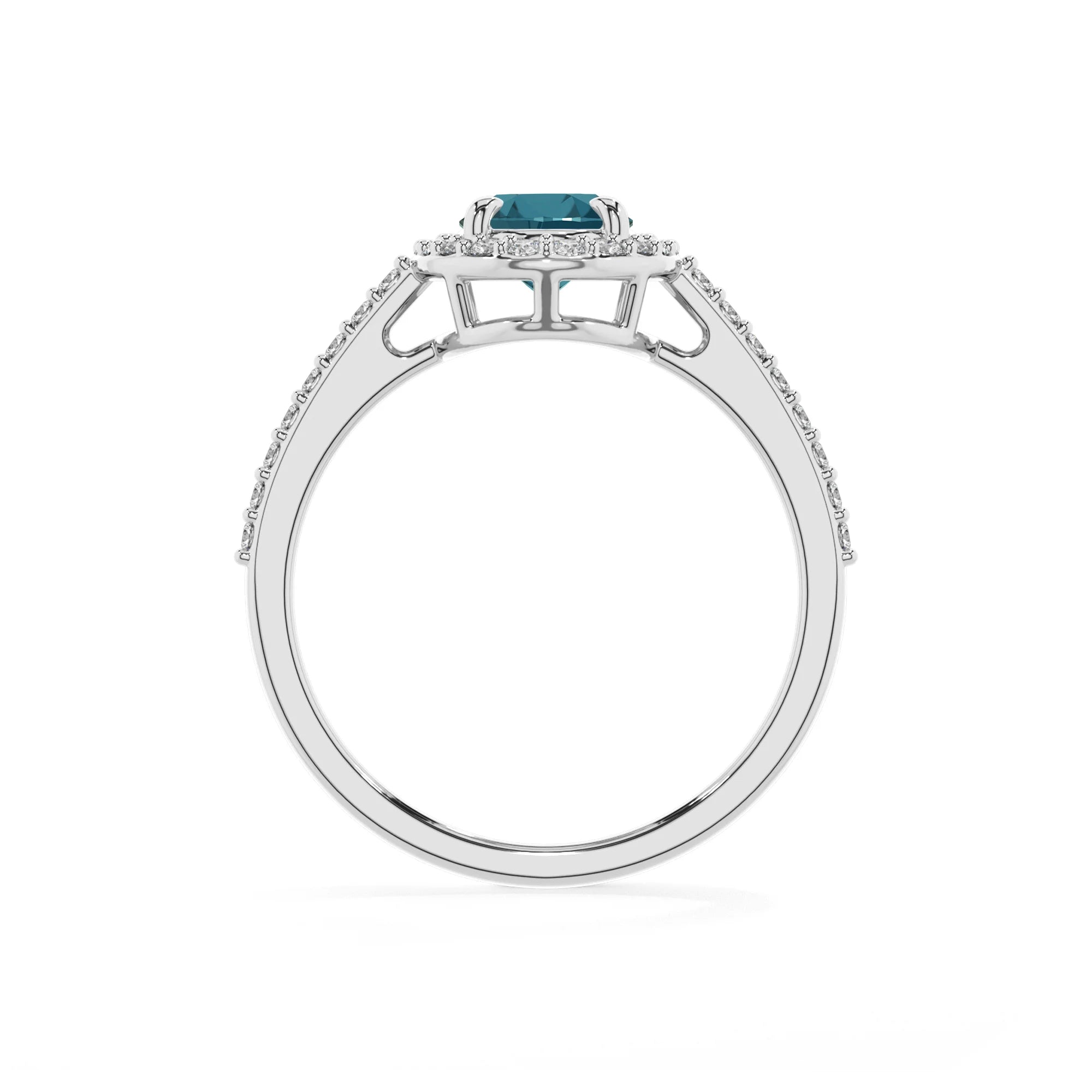 natural london-blue-topaz oval solitaire rings in sterling silver 